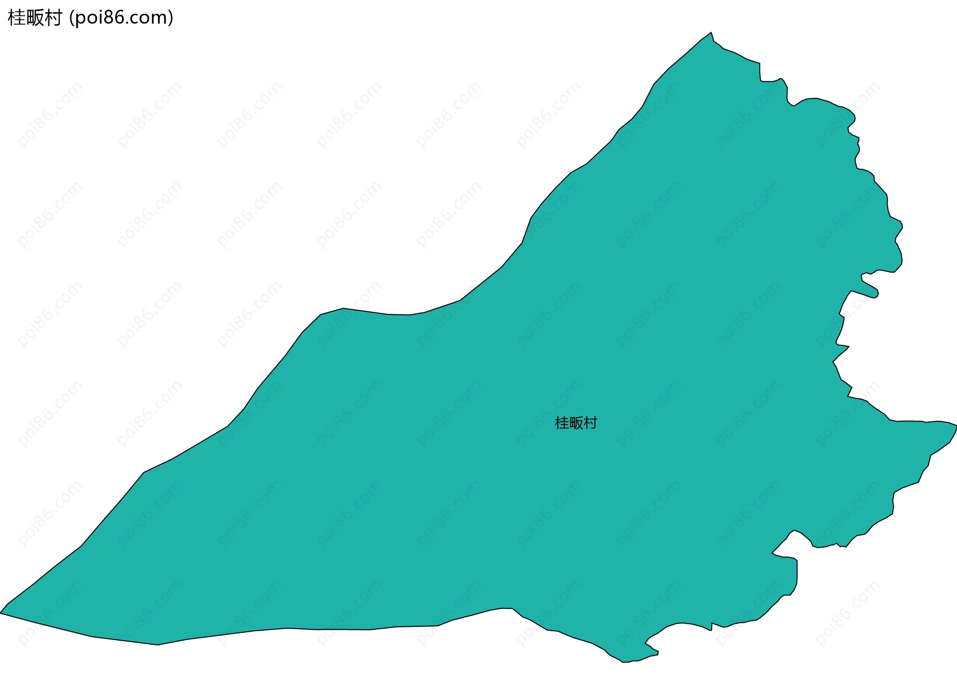 桂畈村边界地图