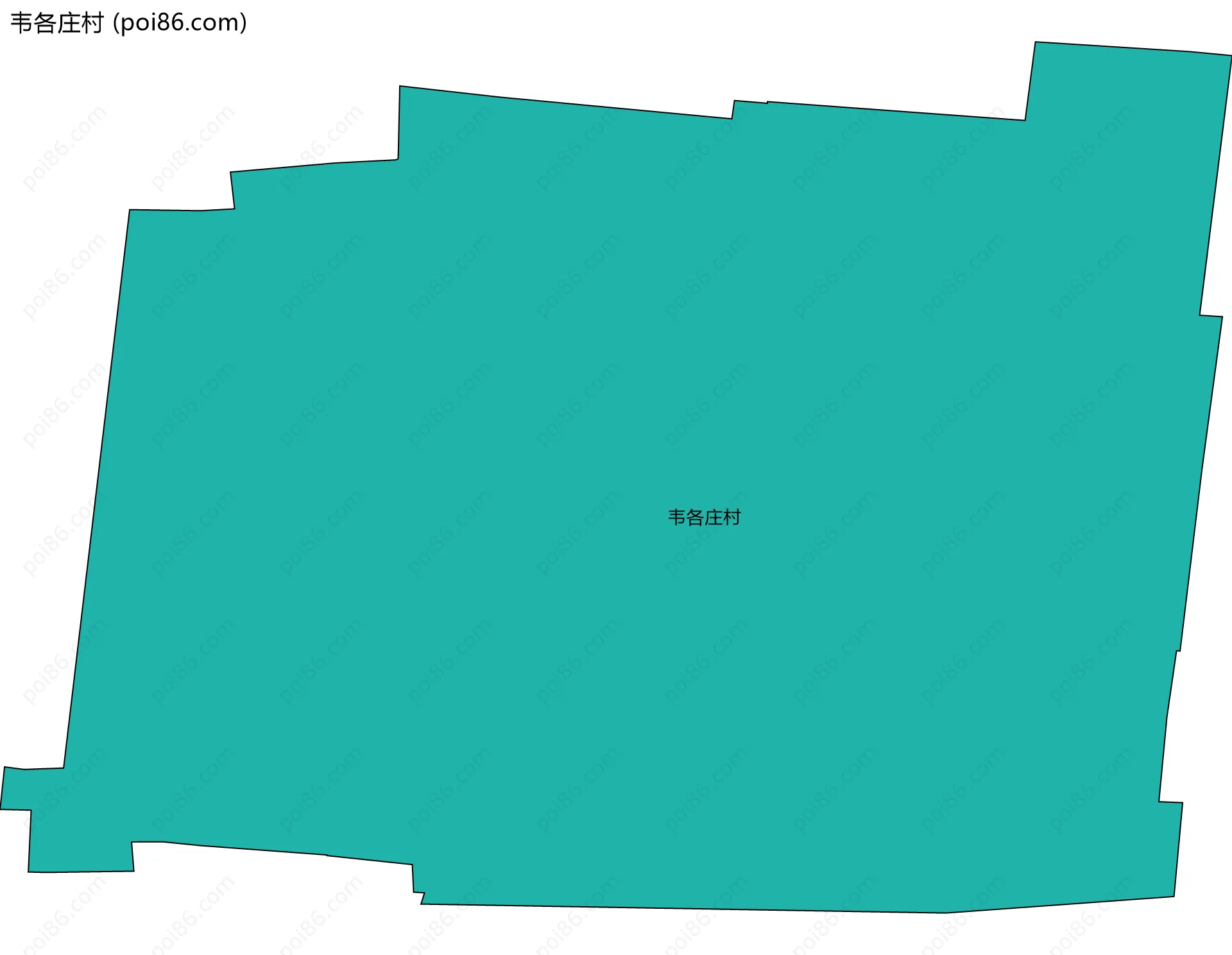 韦各庄村边界地图