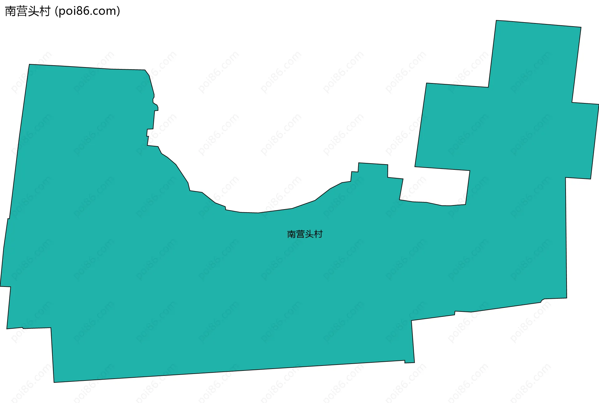 南营头村边界地图