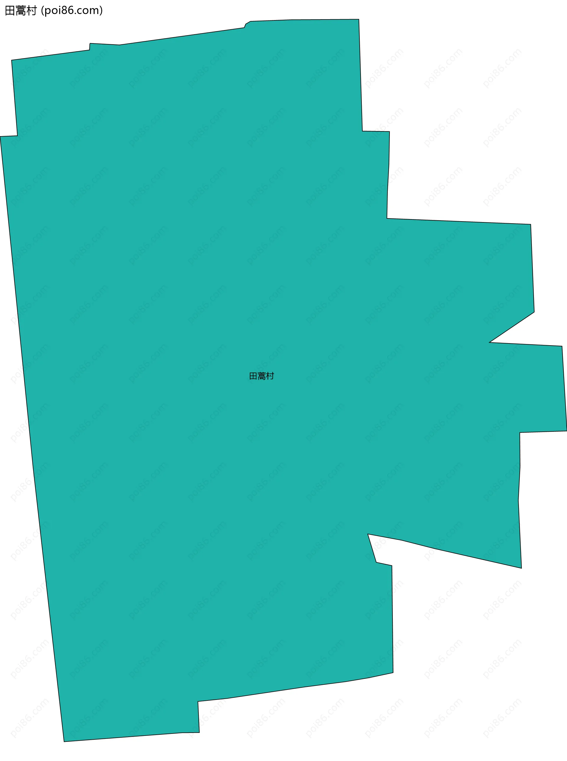 田蒿村边界地图