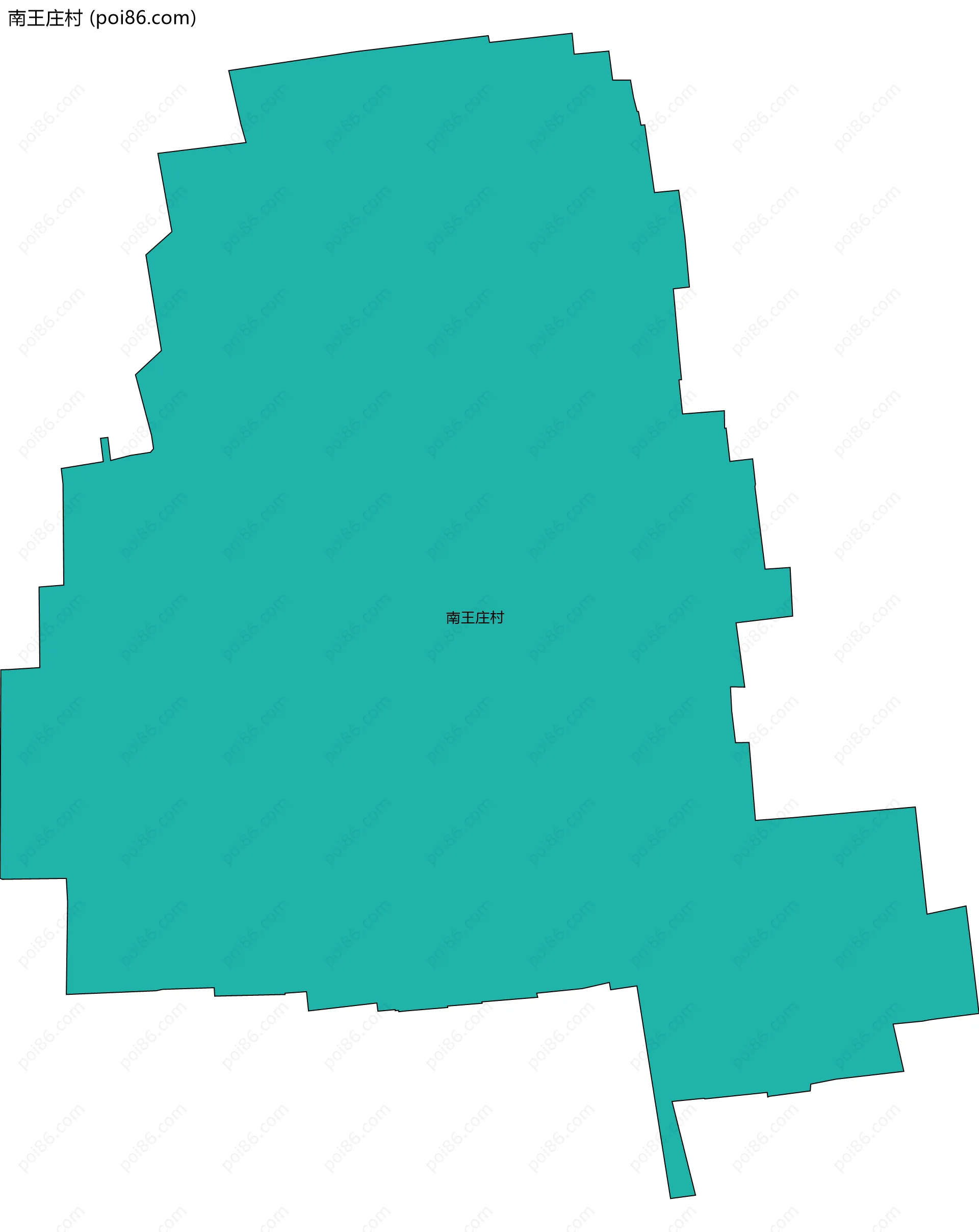 南王庄村边界地图