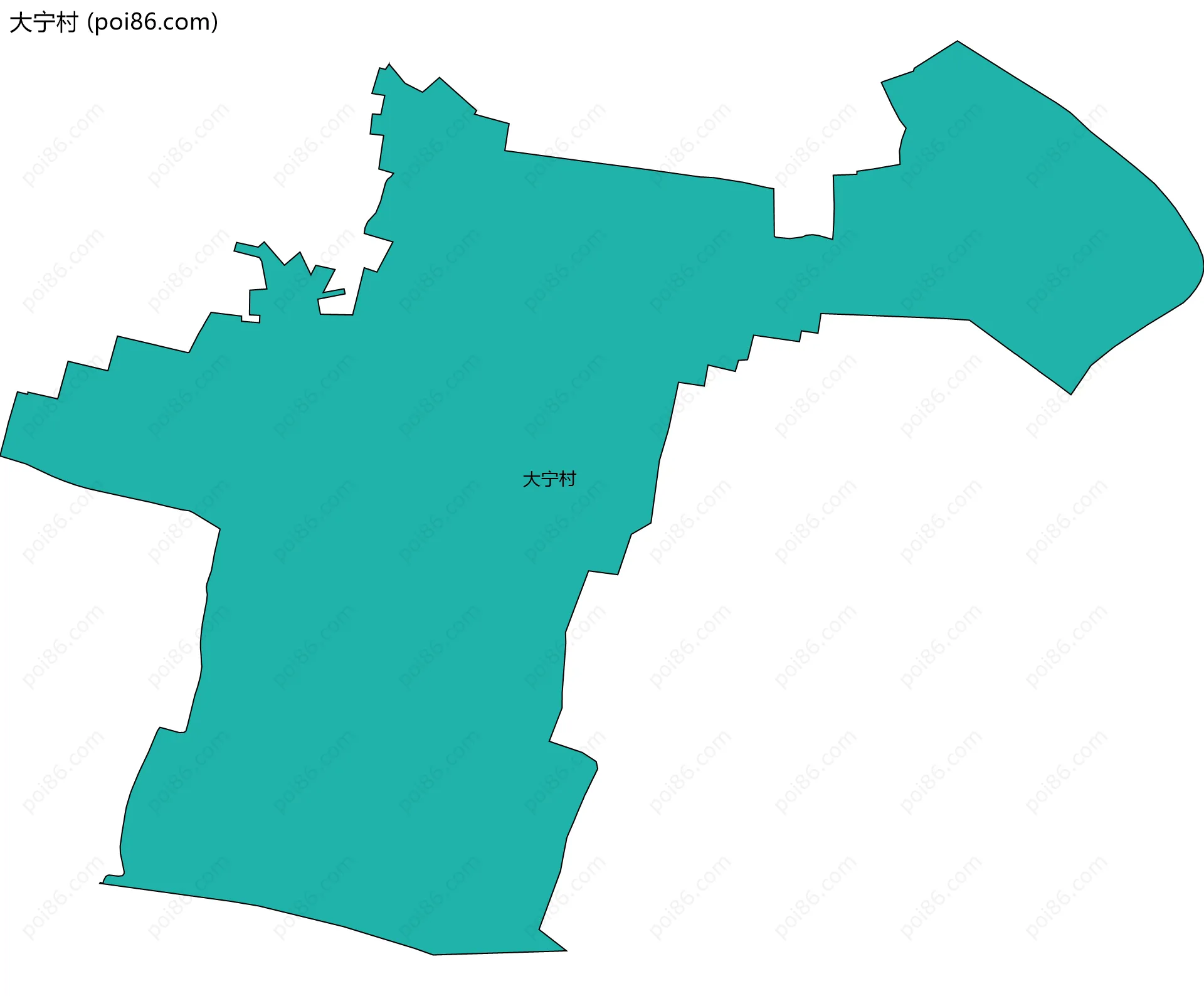 大宁村边界地图