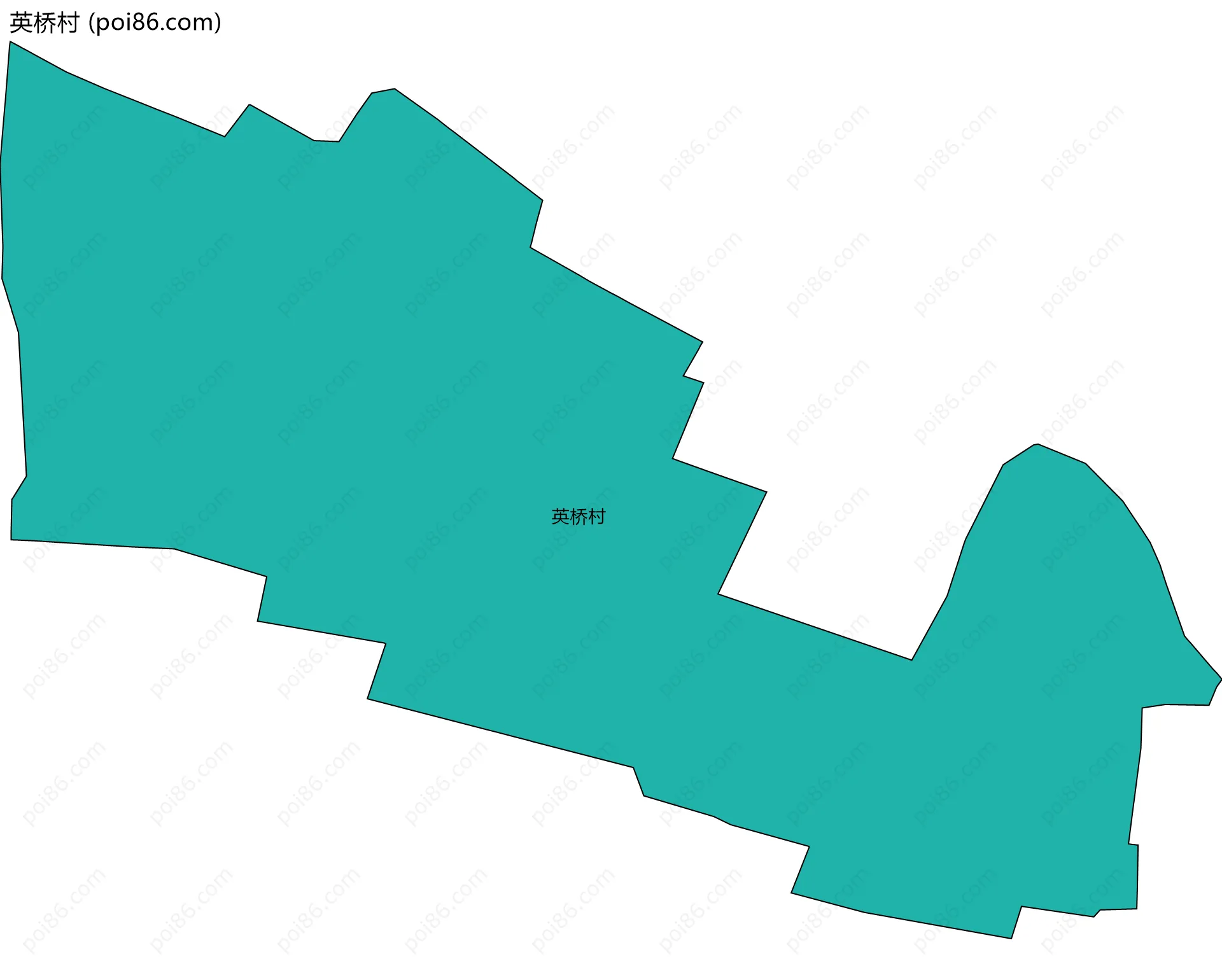 英桥村边界地图