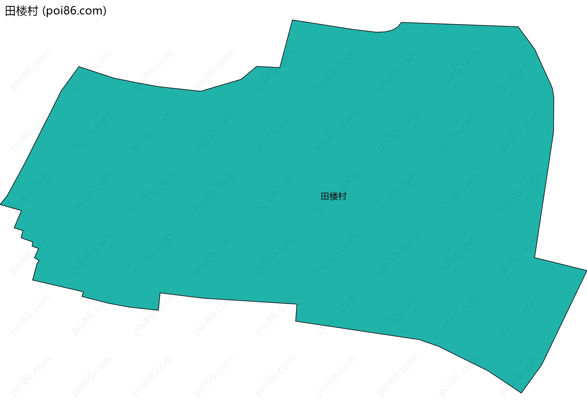 田楼村边界地图
