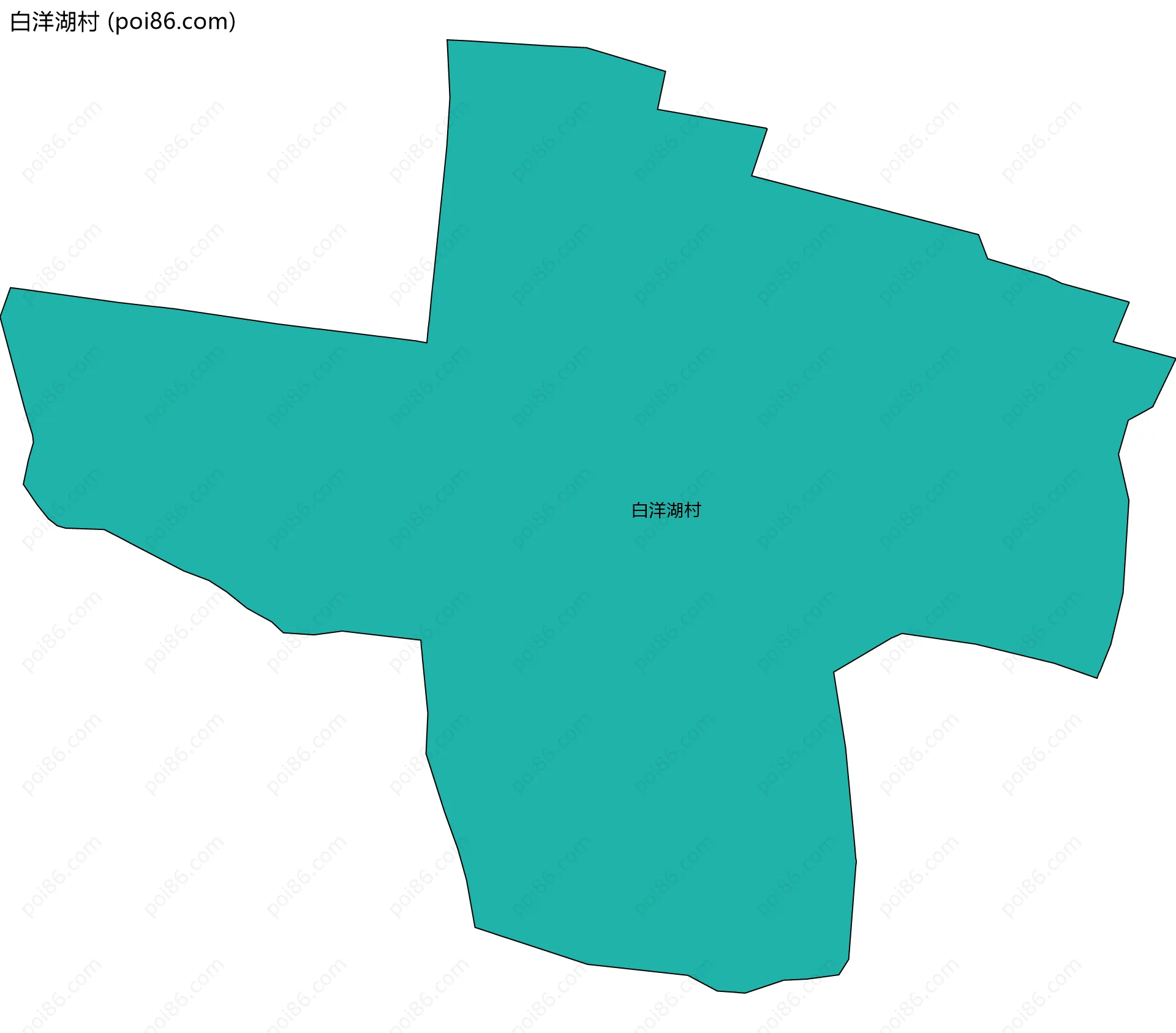 白洋湖村边界地图