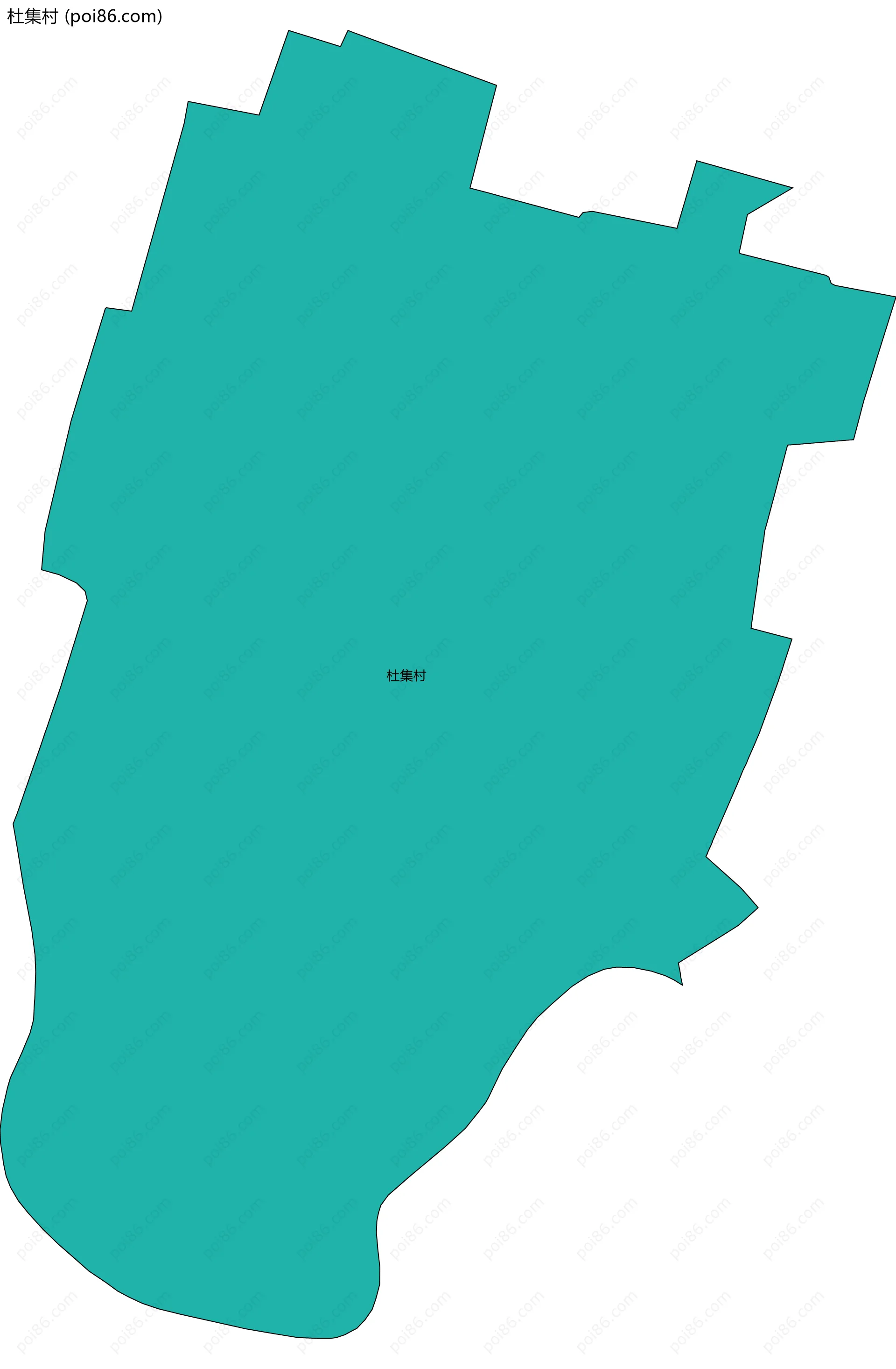 杜集村边界地图