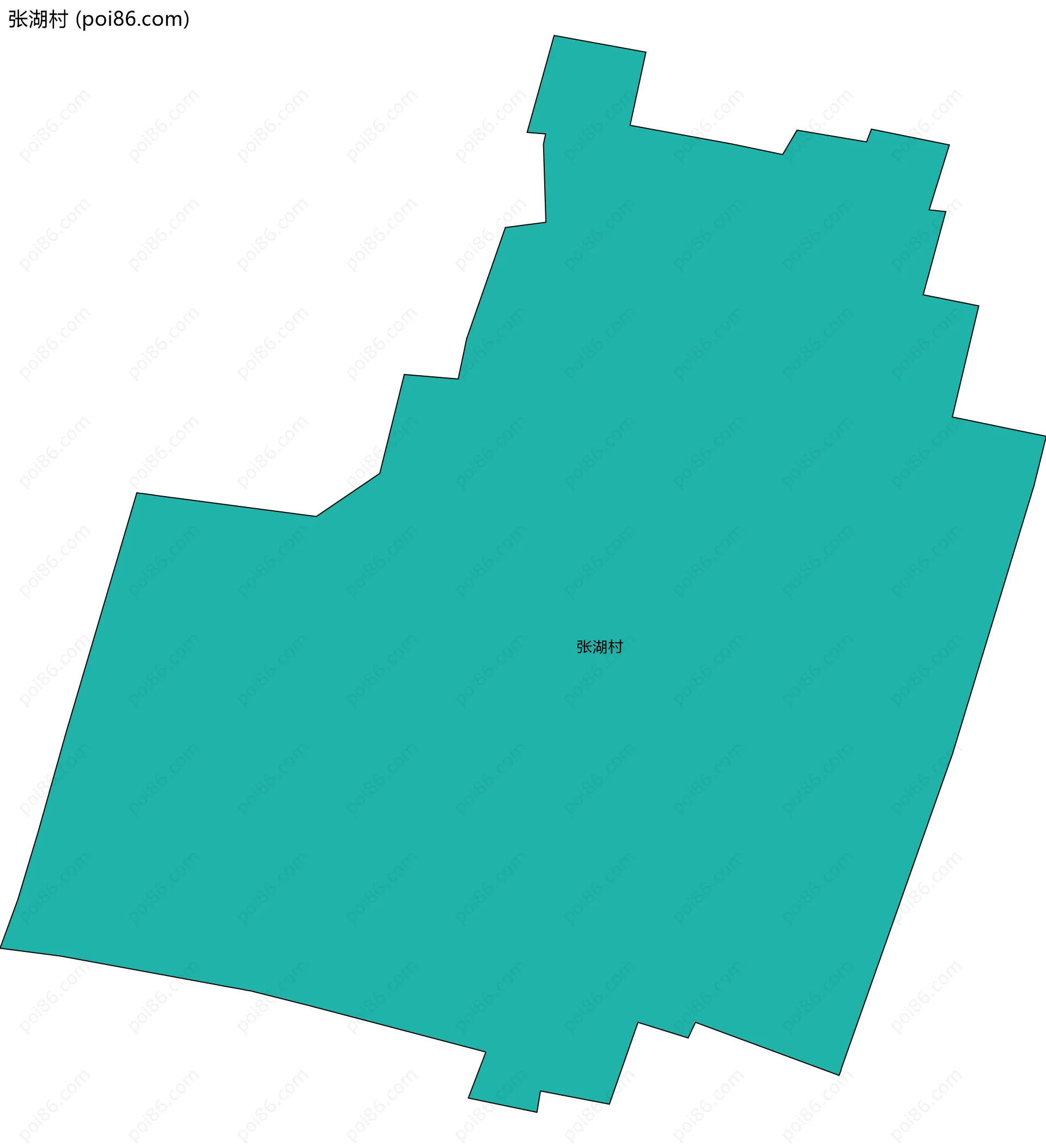 张湖村边界地图