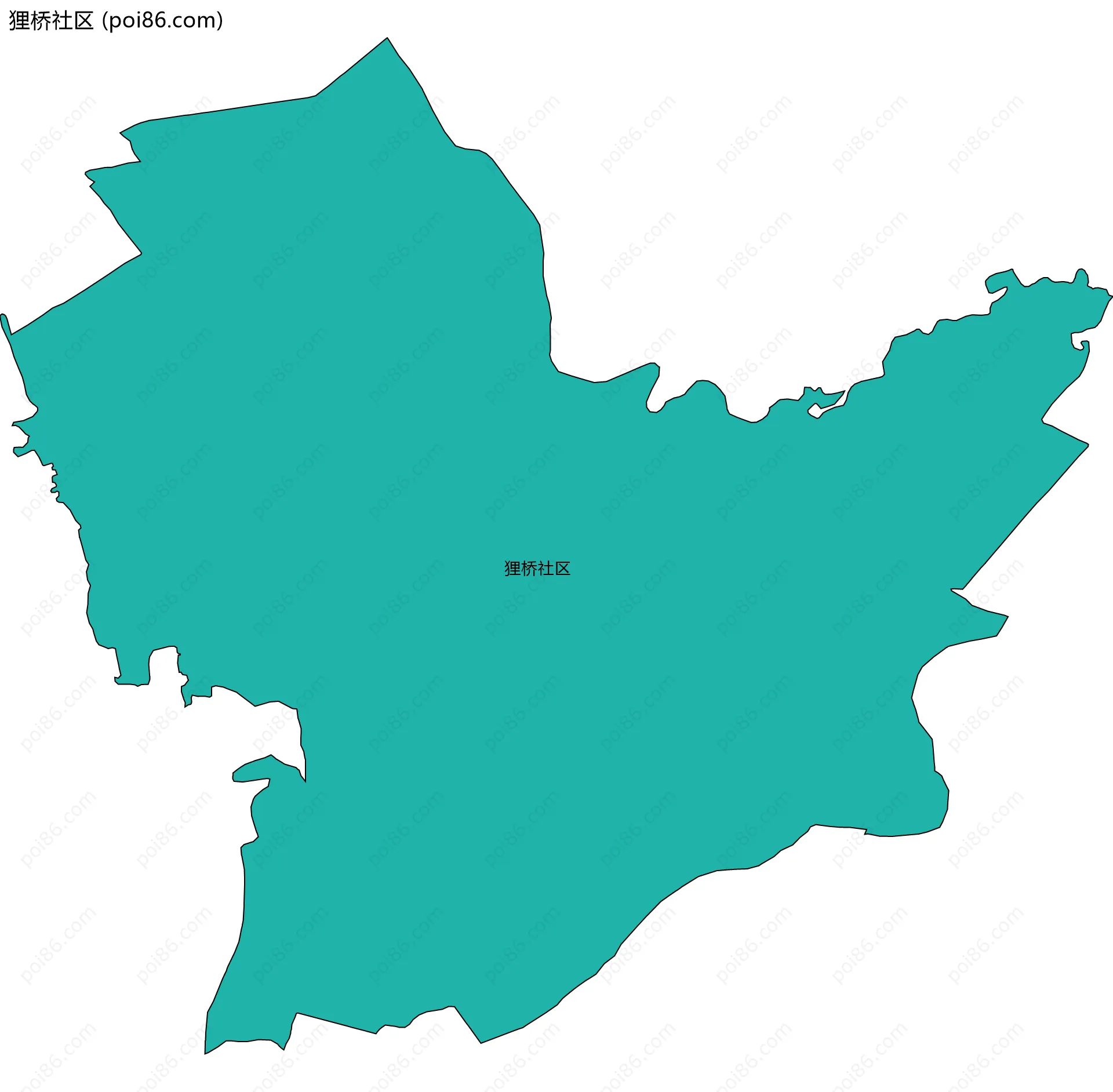 狸桥社区边界地图