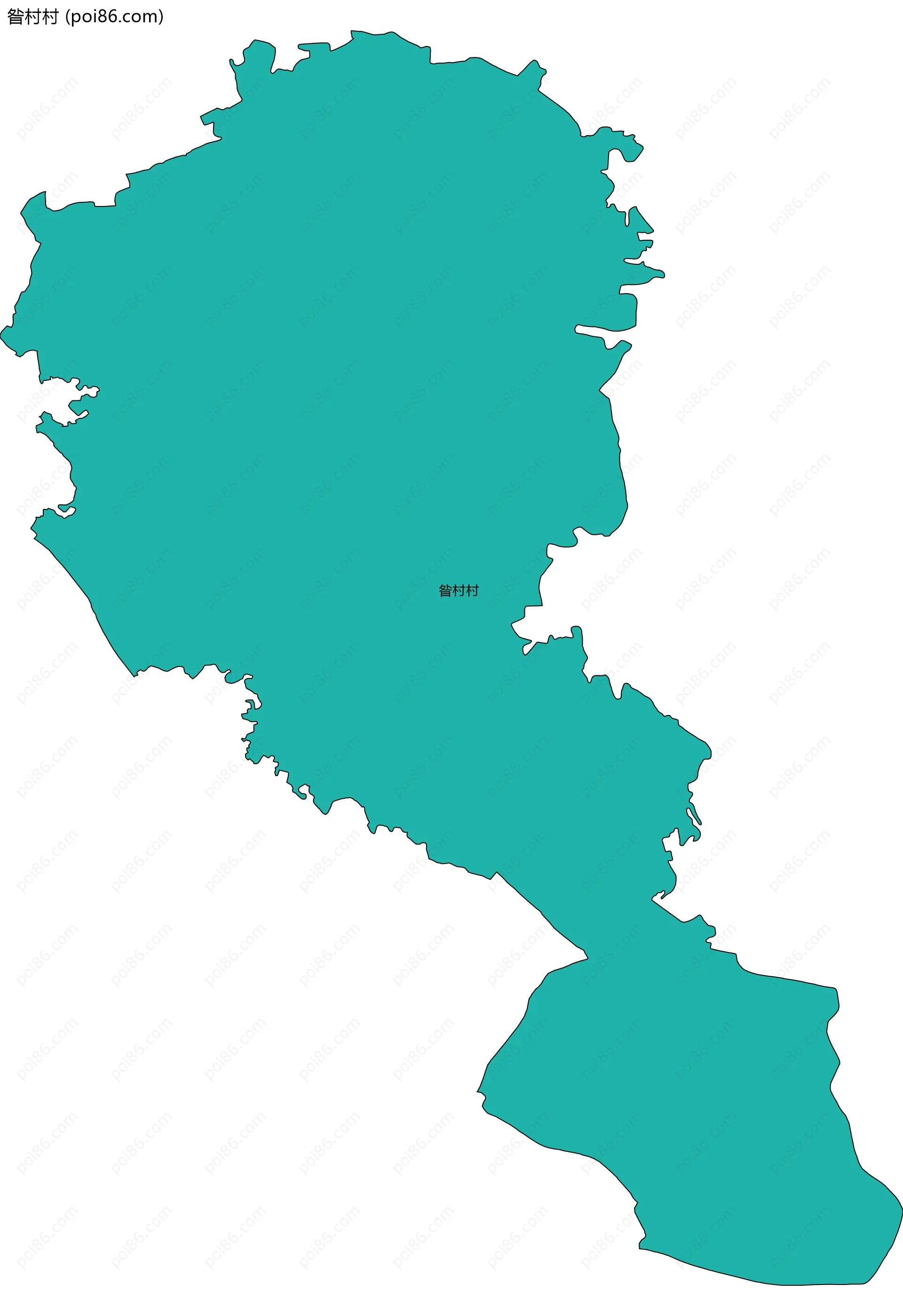 昝村村边界地图