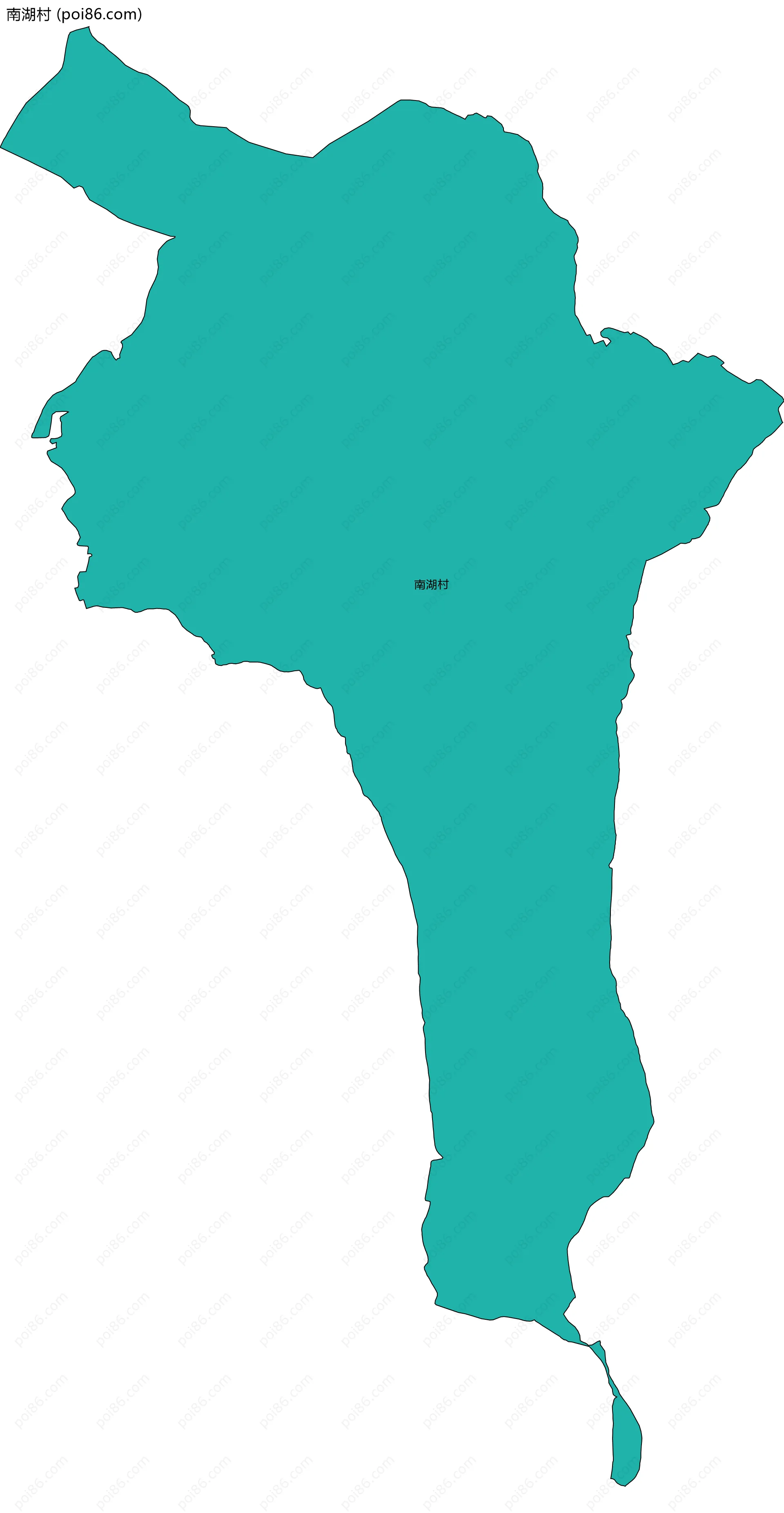 南湖村边界地图