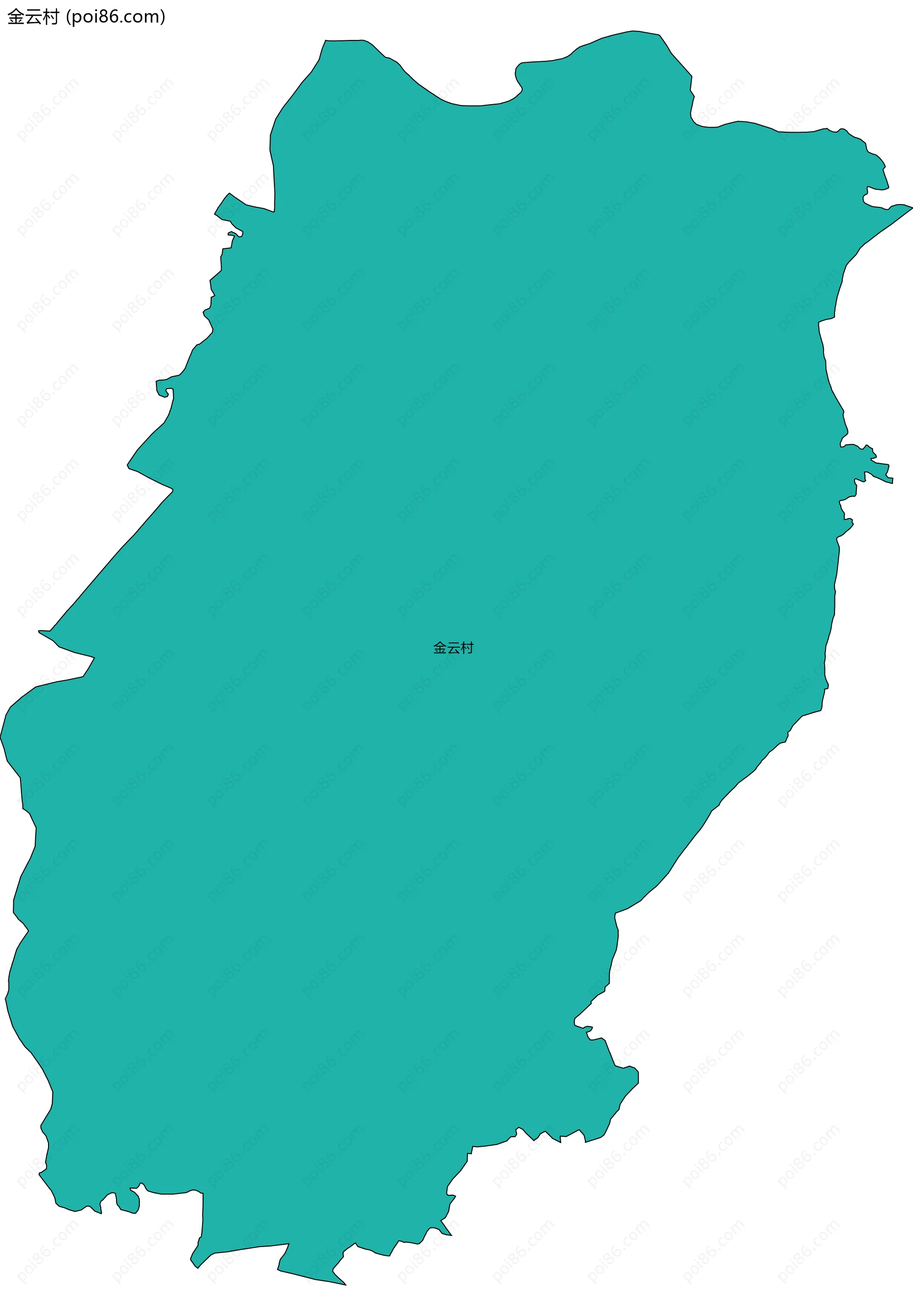 金云村边界地图
