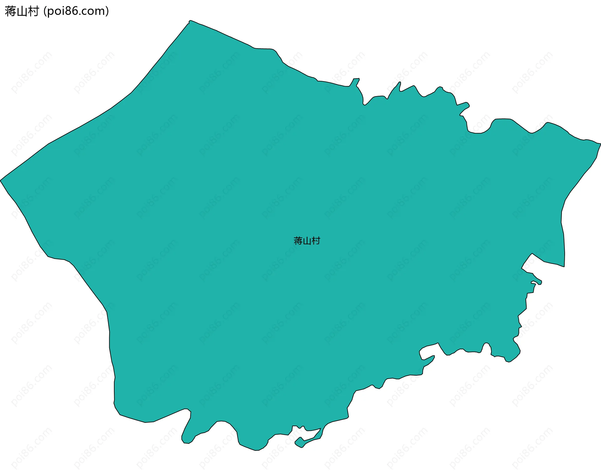 蒋山村边界地图