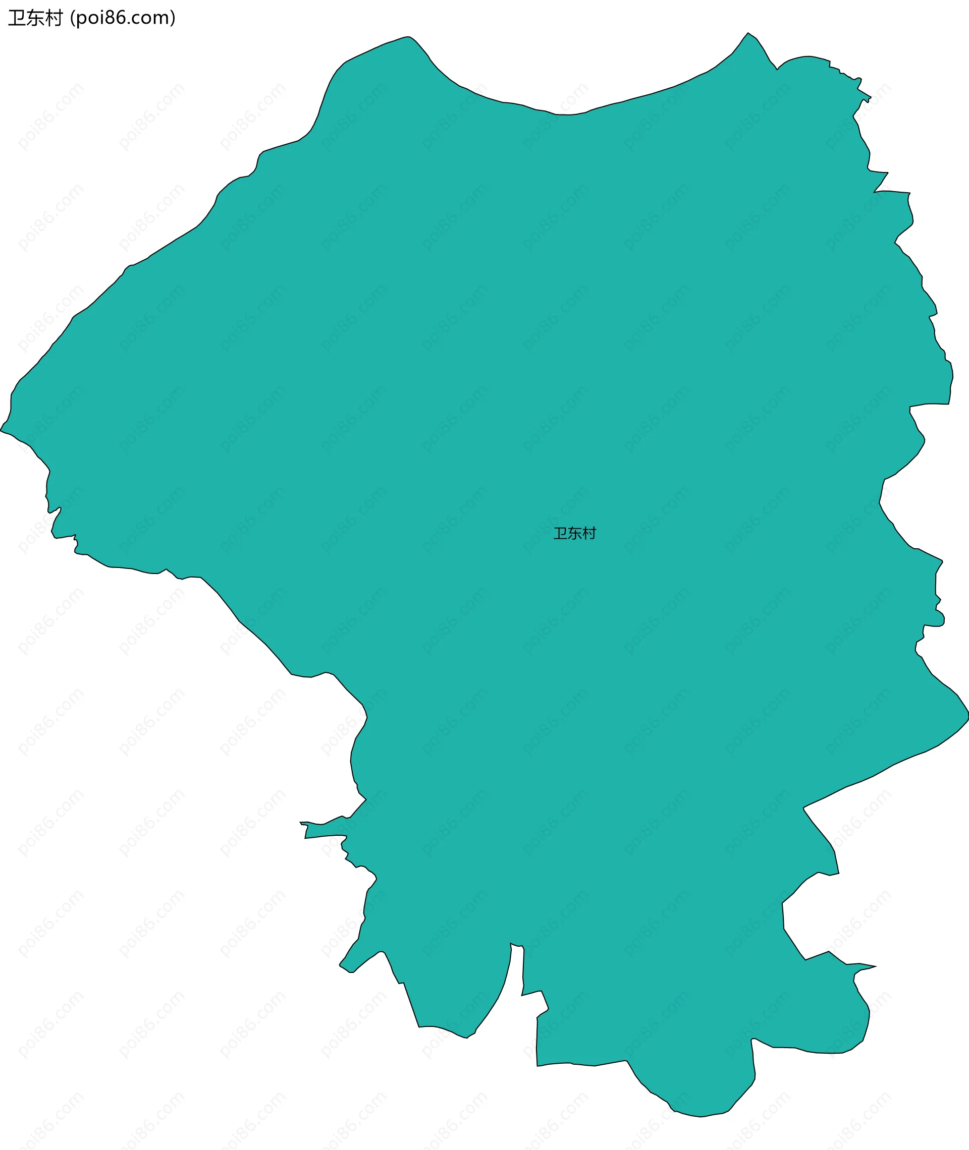 卫东村边界地图