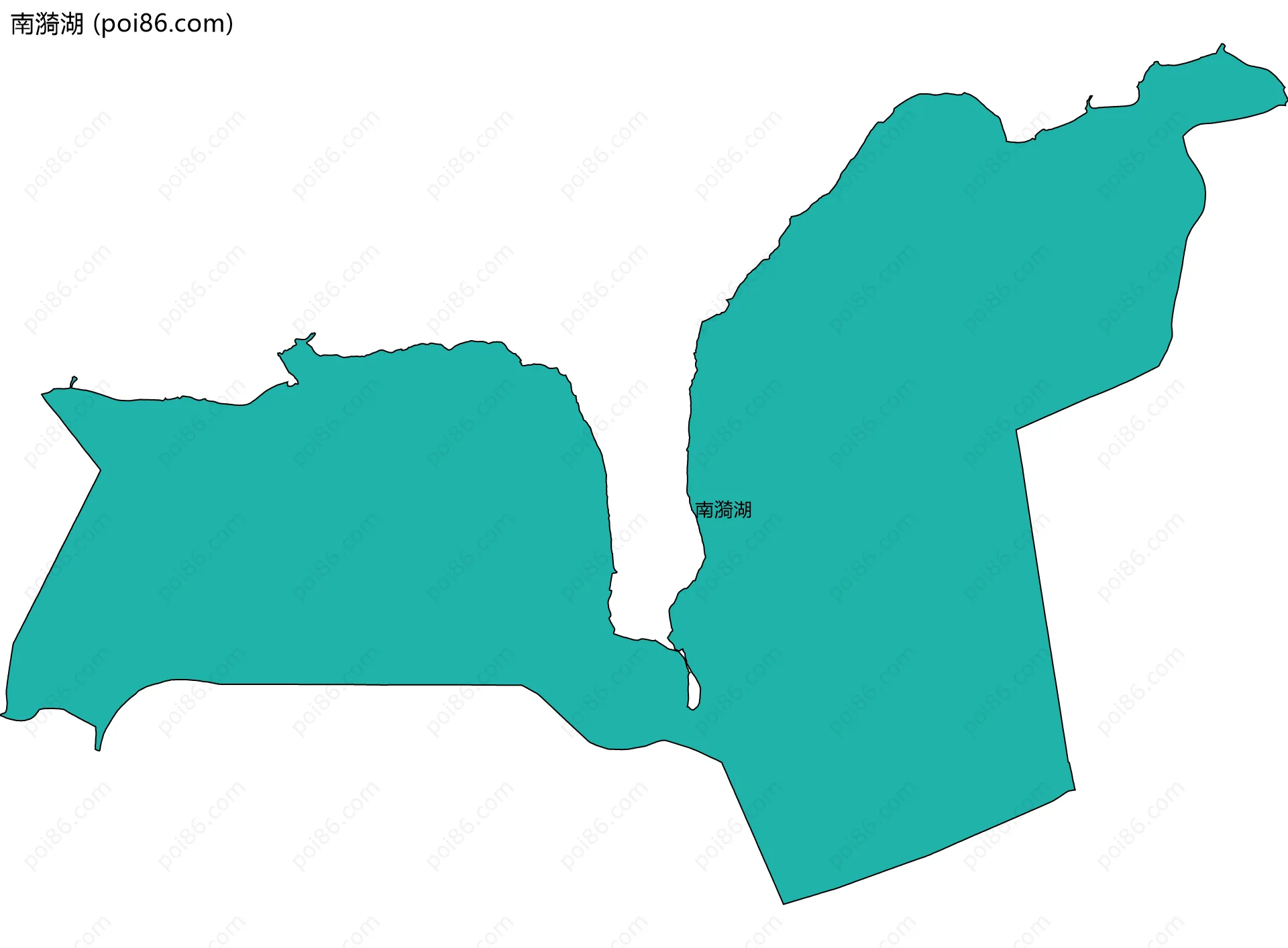 南漪湖边界地图