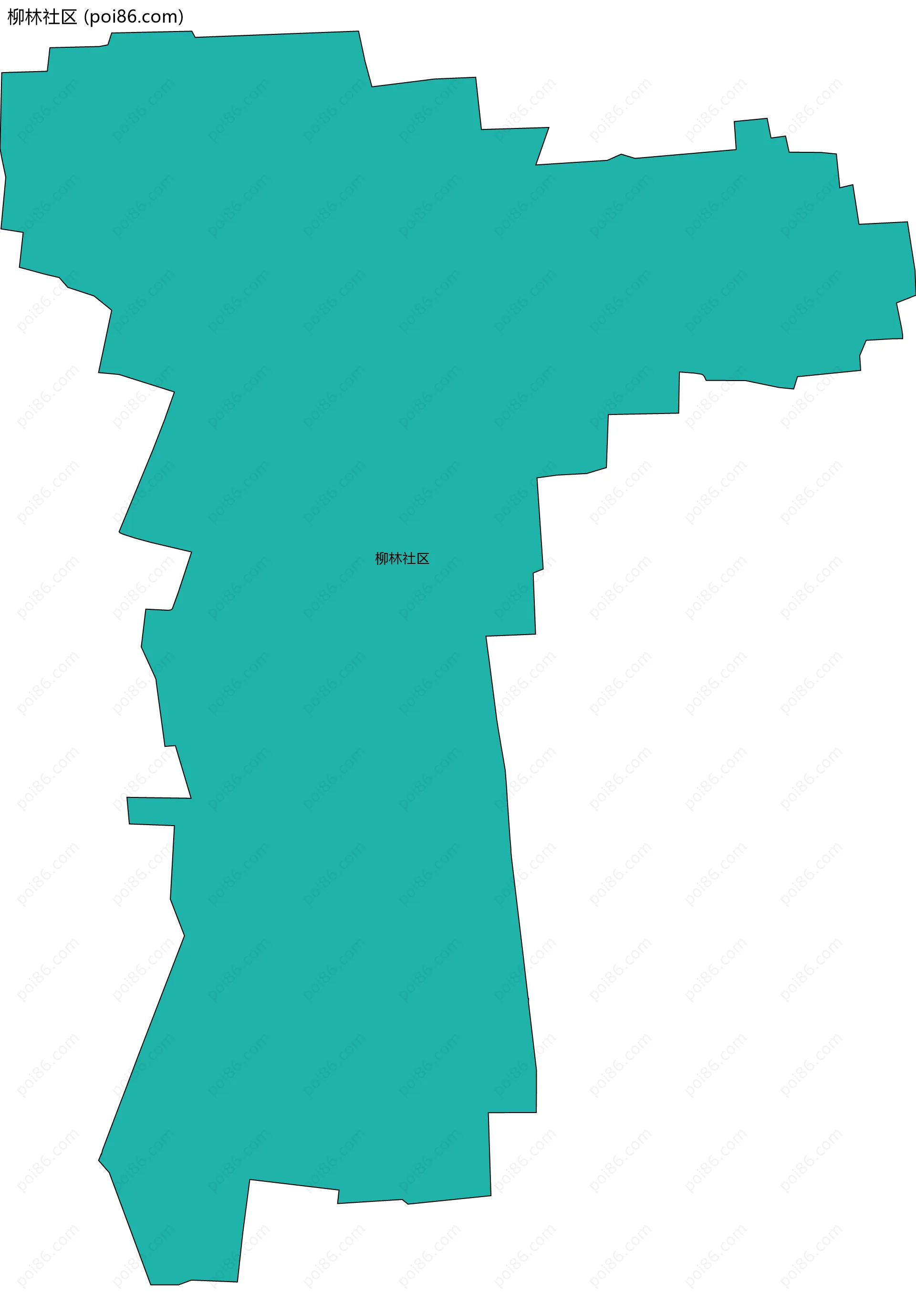 柳林社区边界地图