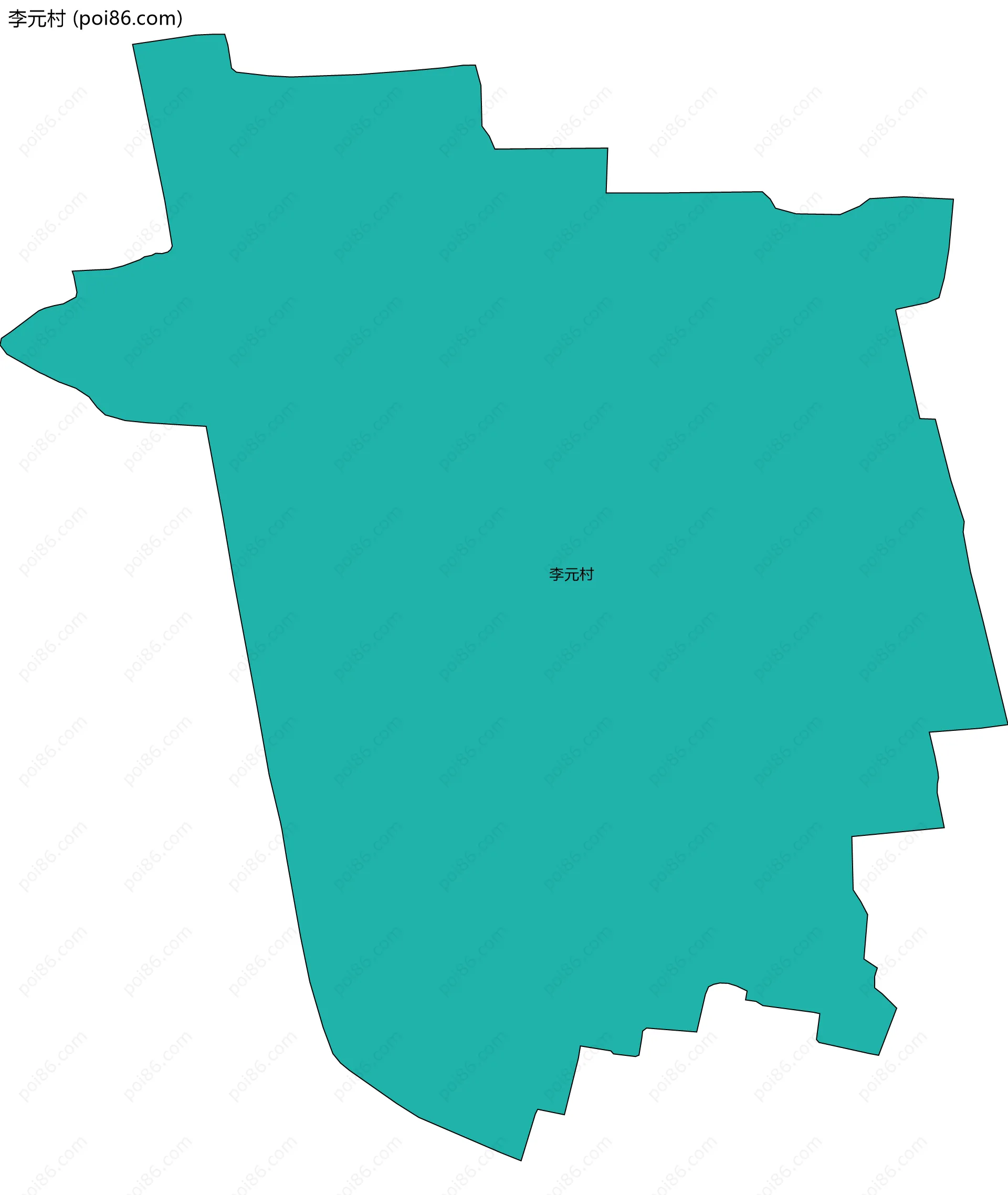 李元村边界地图
