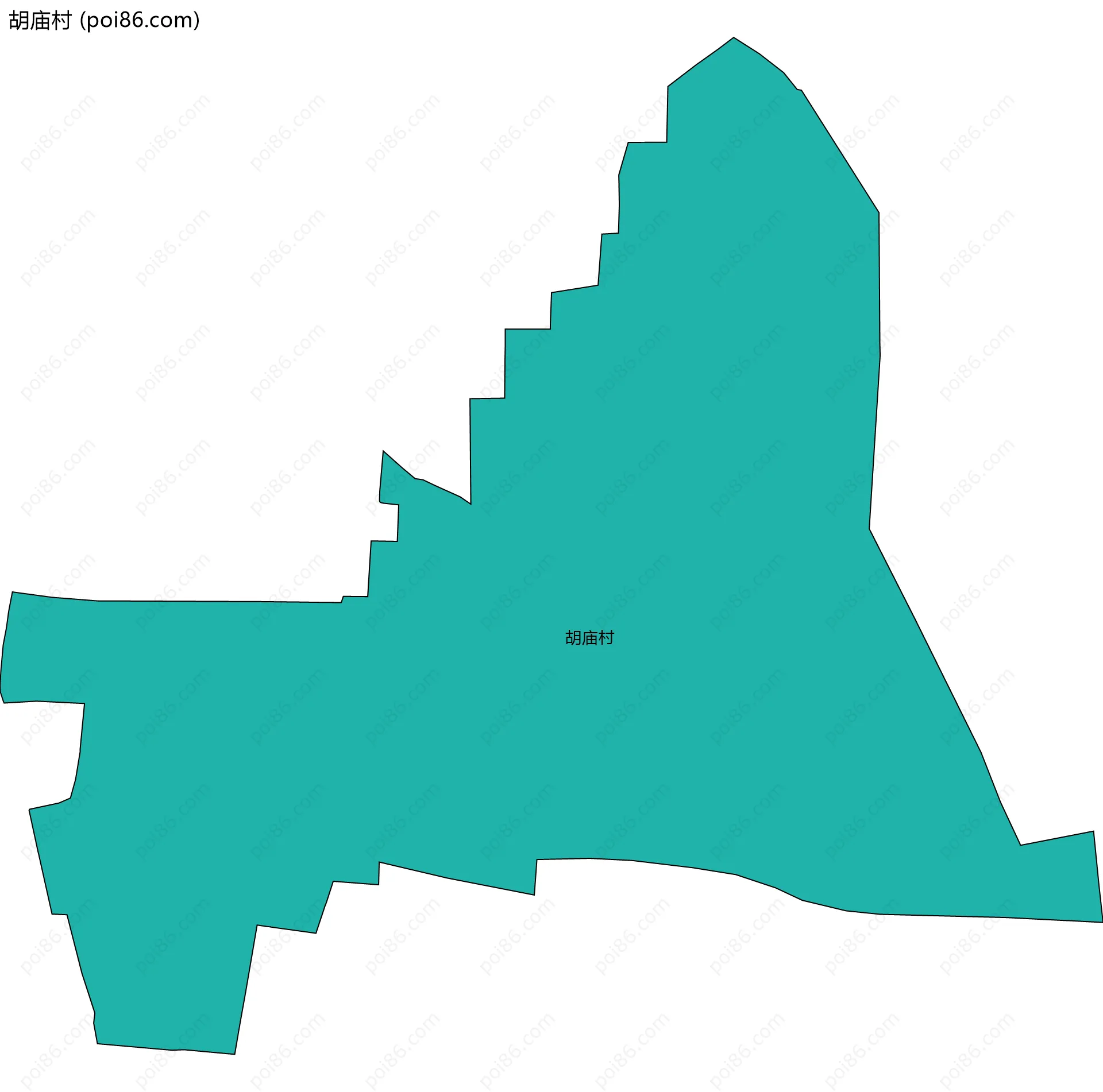 胡庙村边界地图