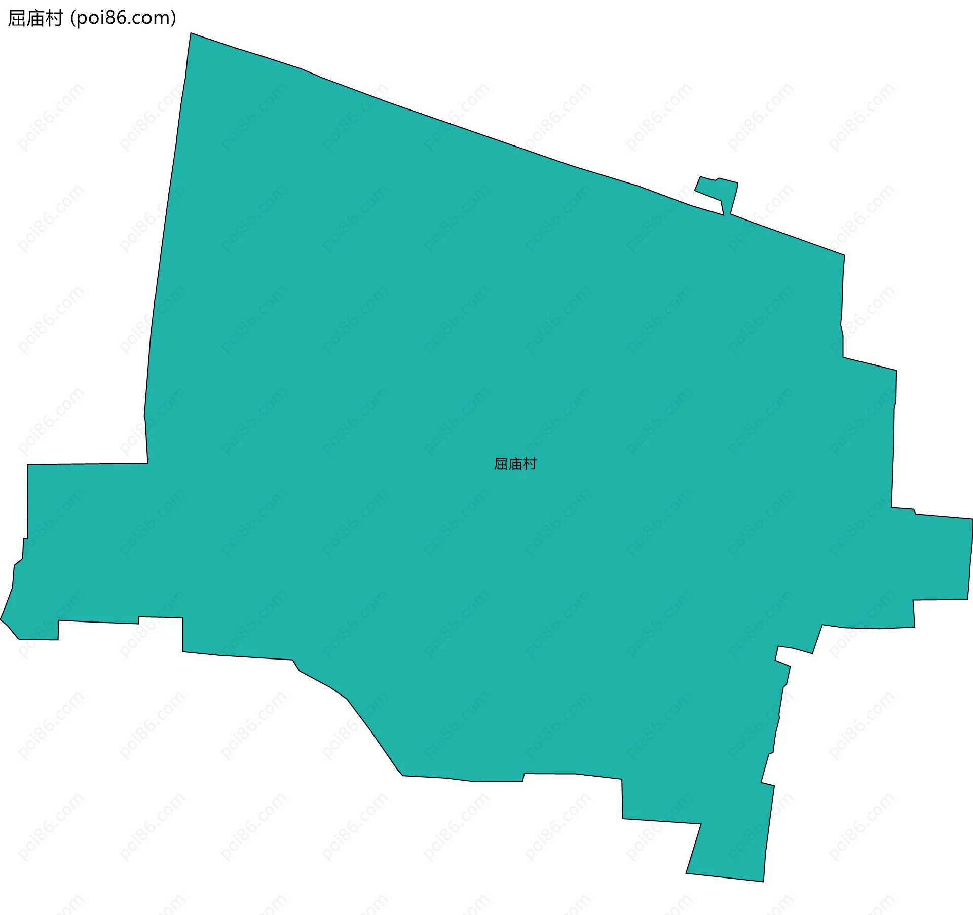 屈庙村边界地图