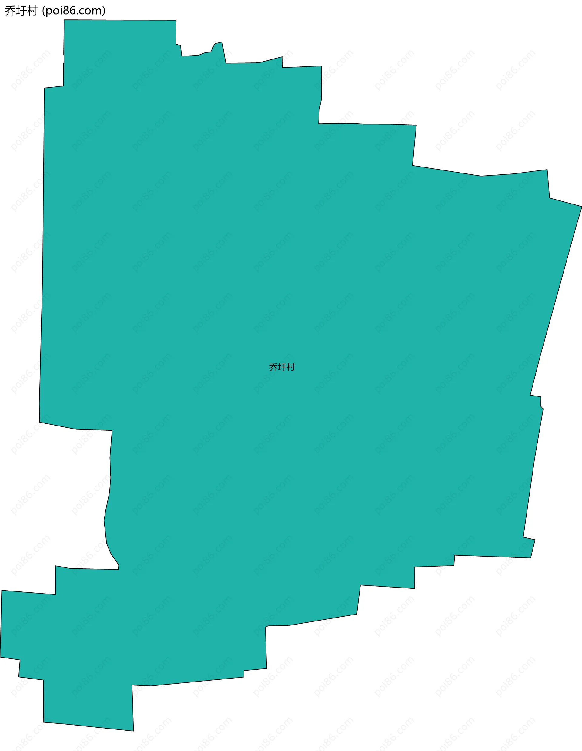 乔圩村边界地图