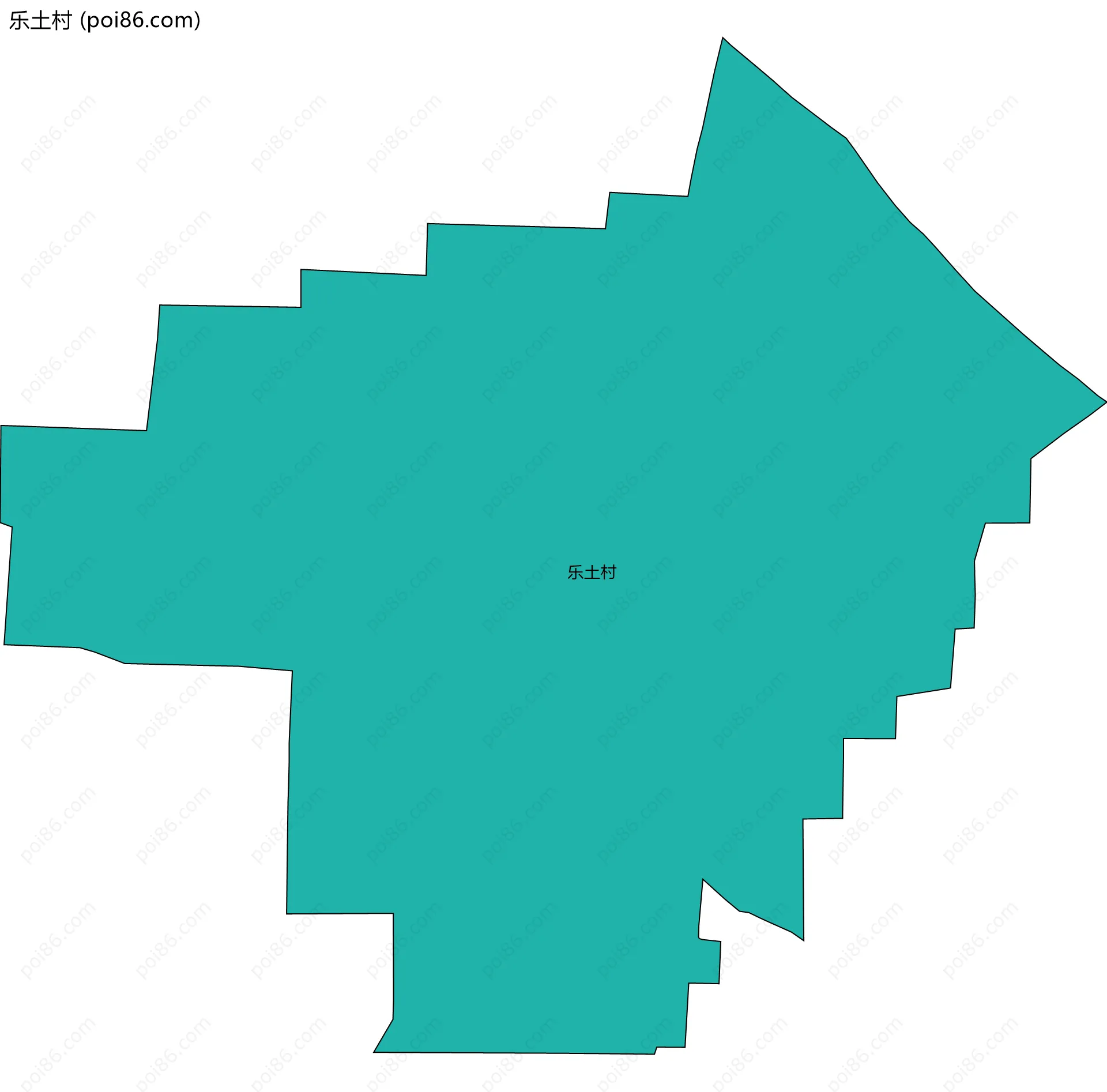 乐土村边界地图