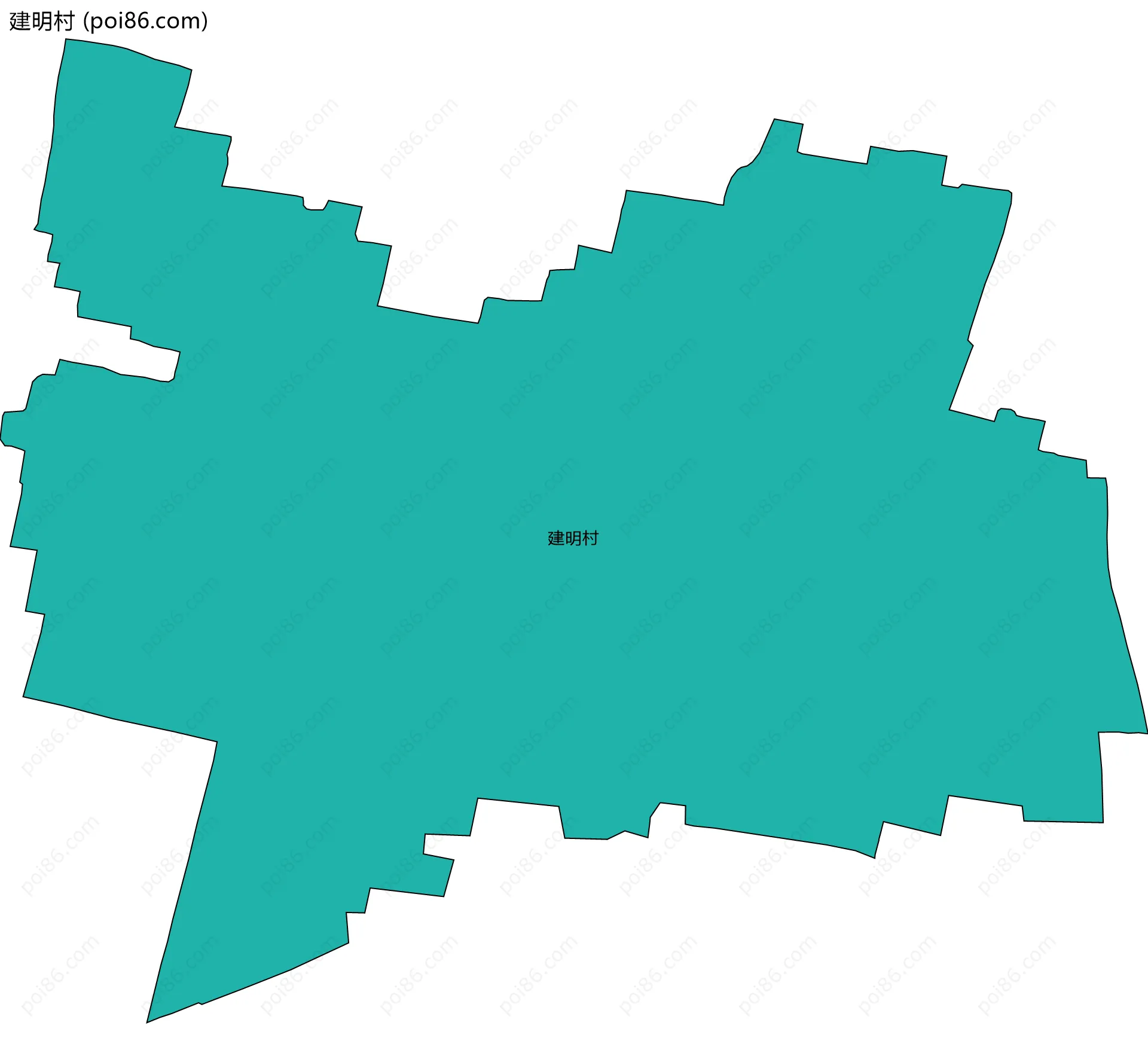 建明村边界地图