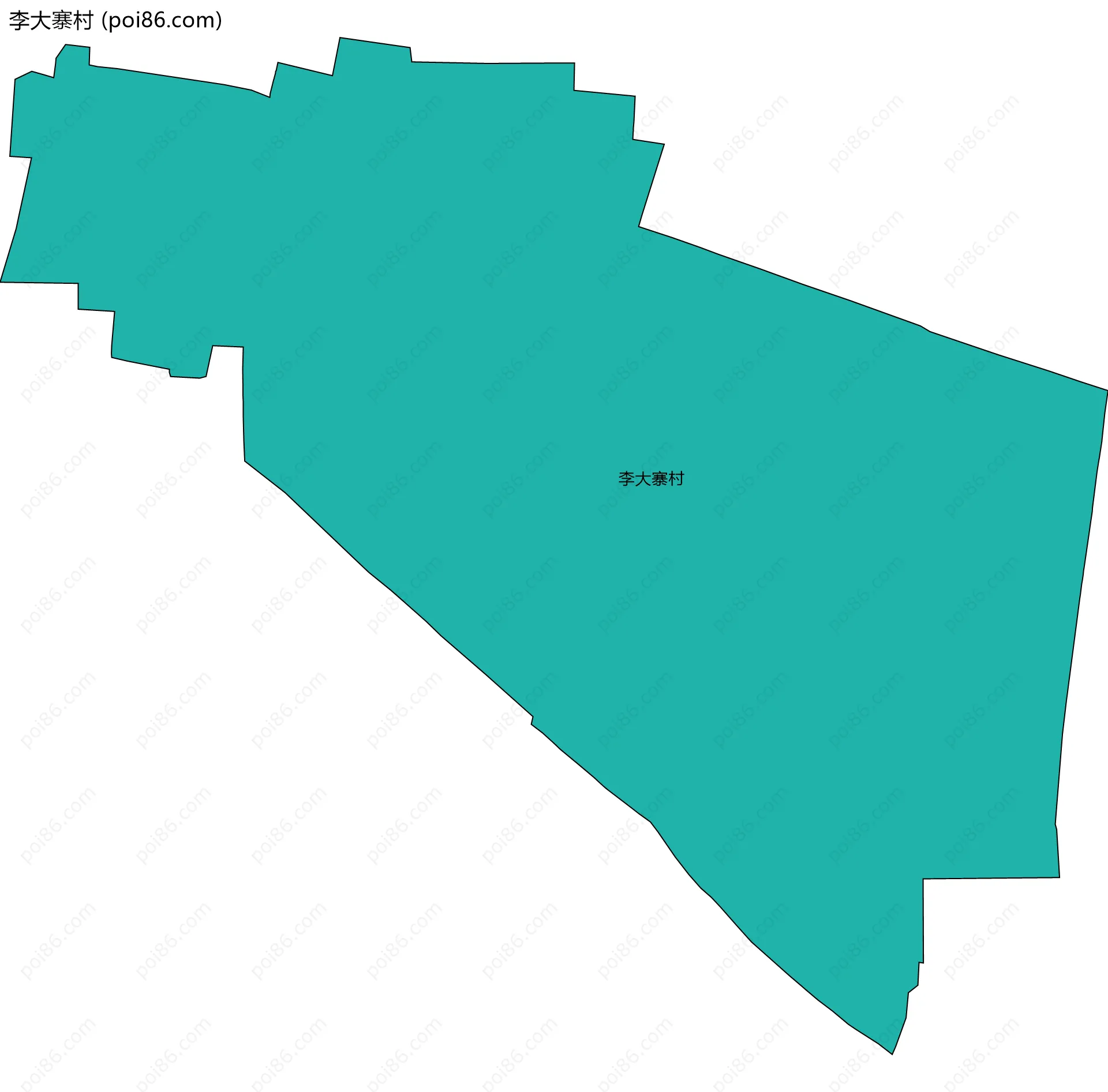 李大寨村边界地图