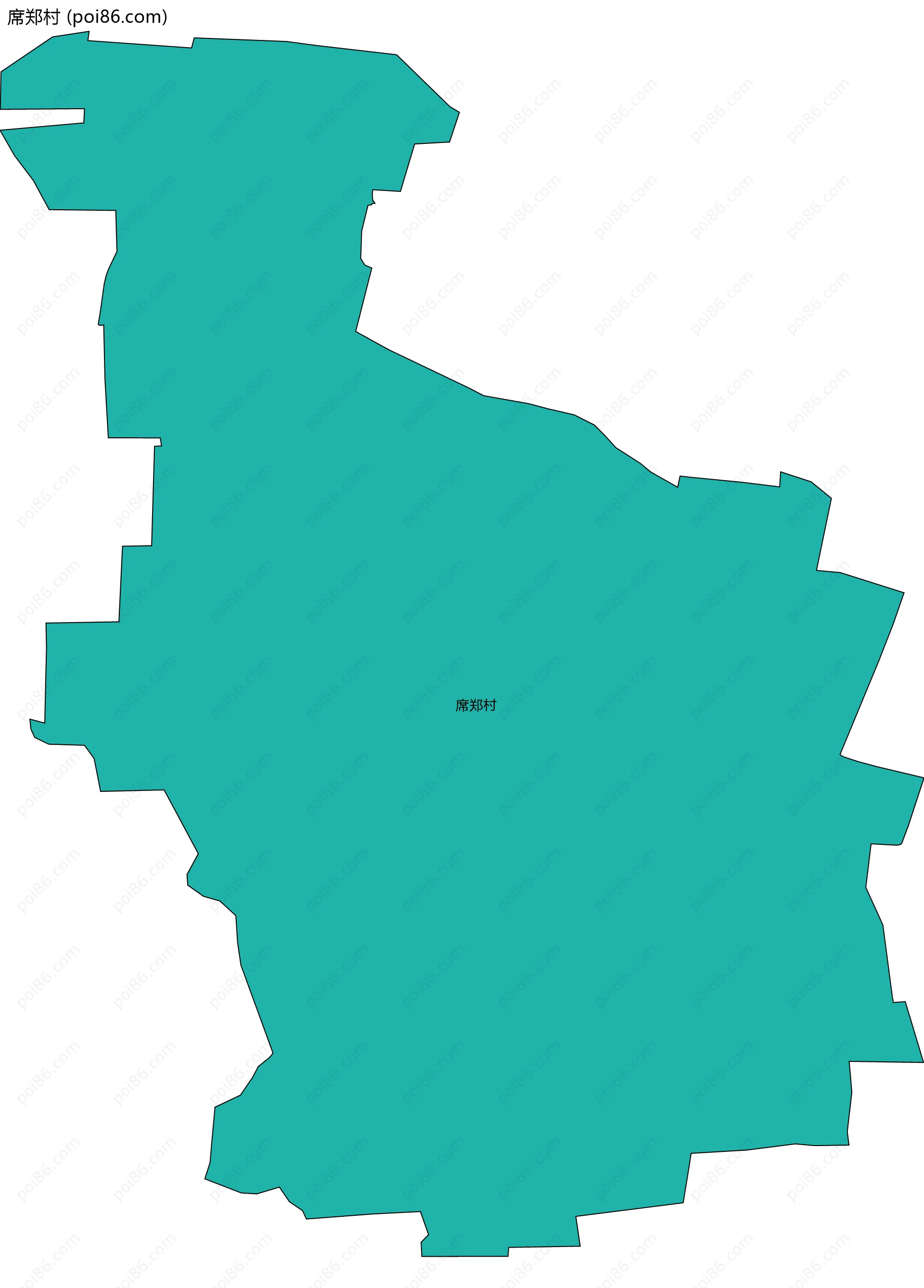 席郑村边界地图
