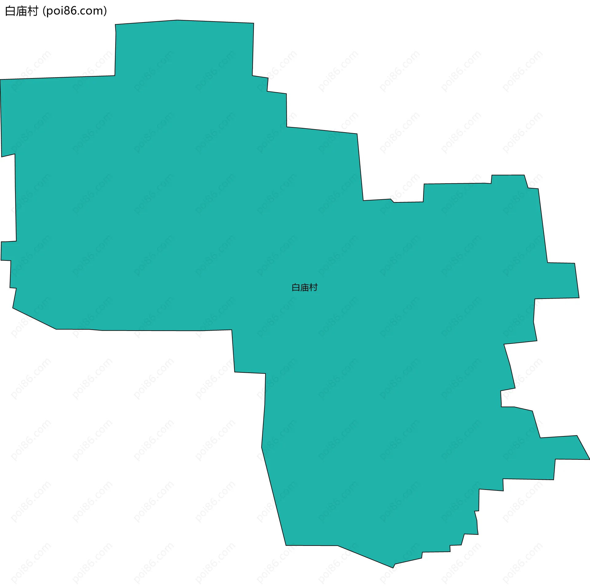 白庙村边界地图