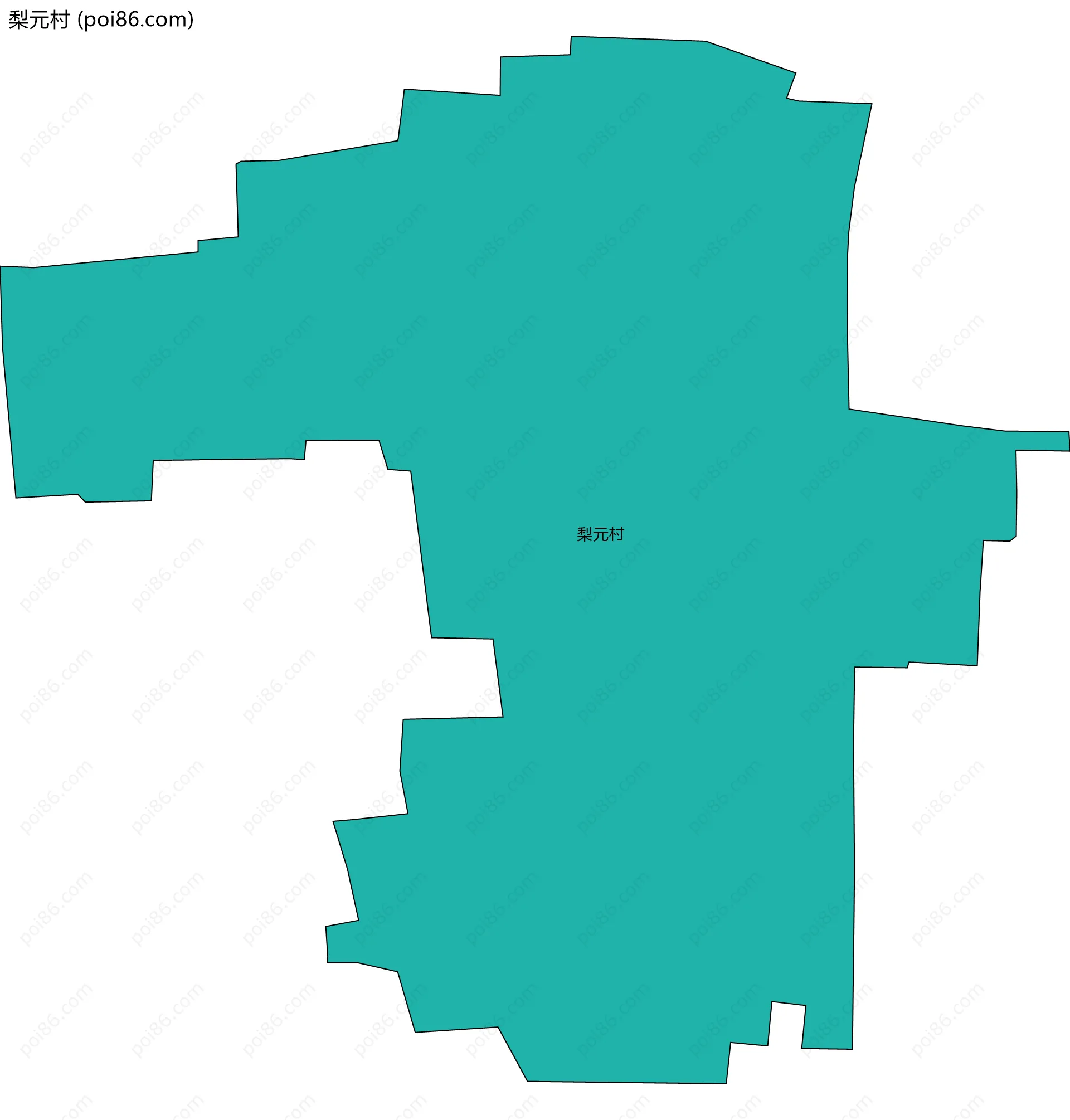 梨元村边界地图