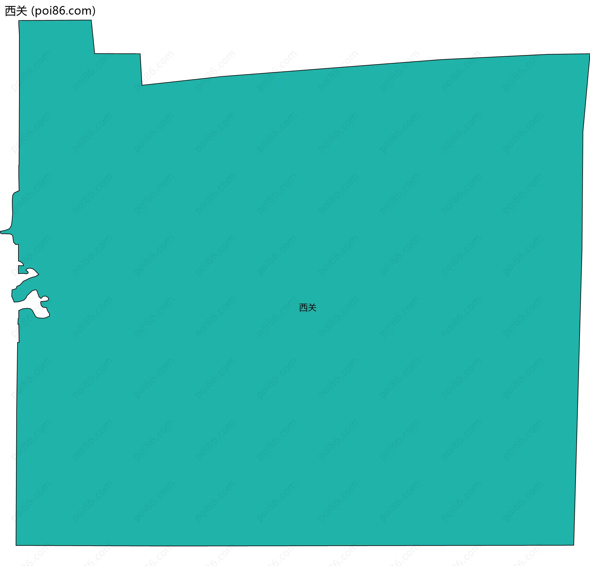 西关边界地图
