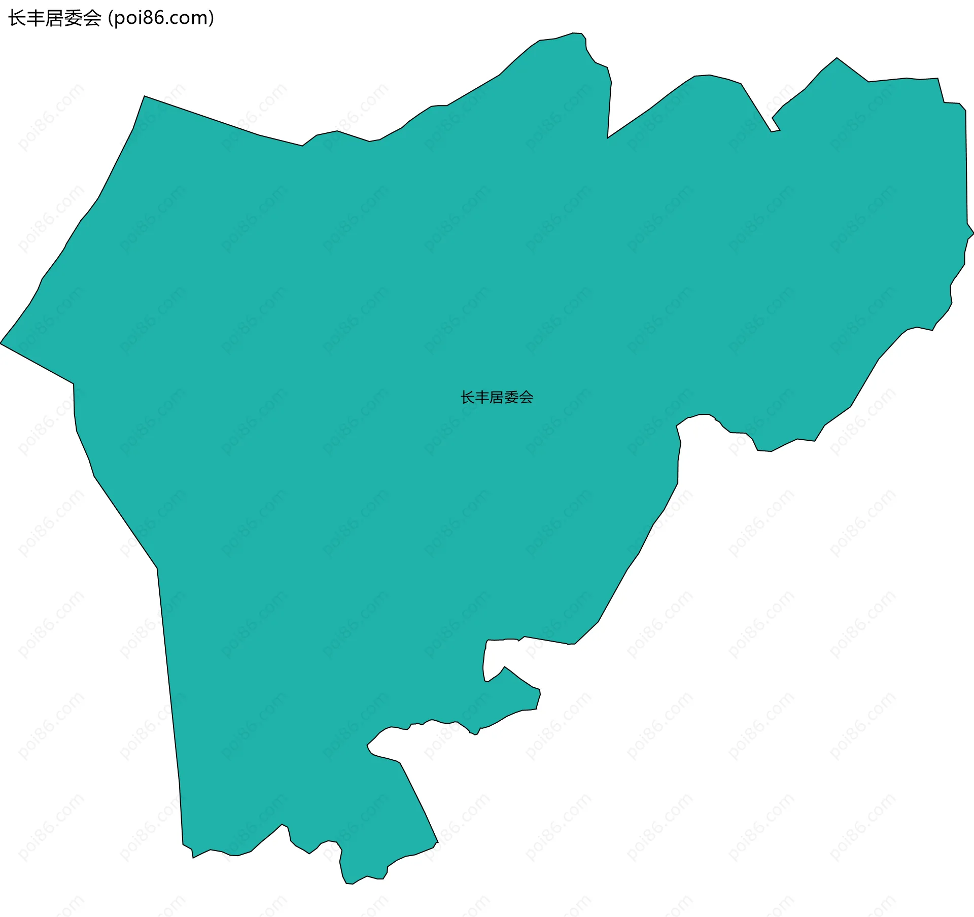 长丰居委会边界地图