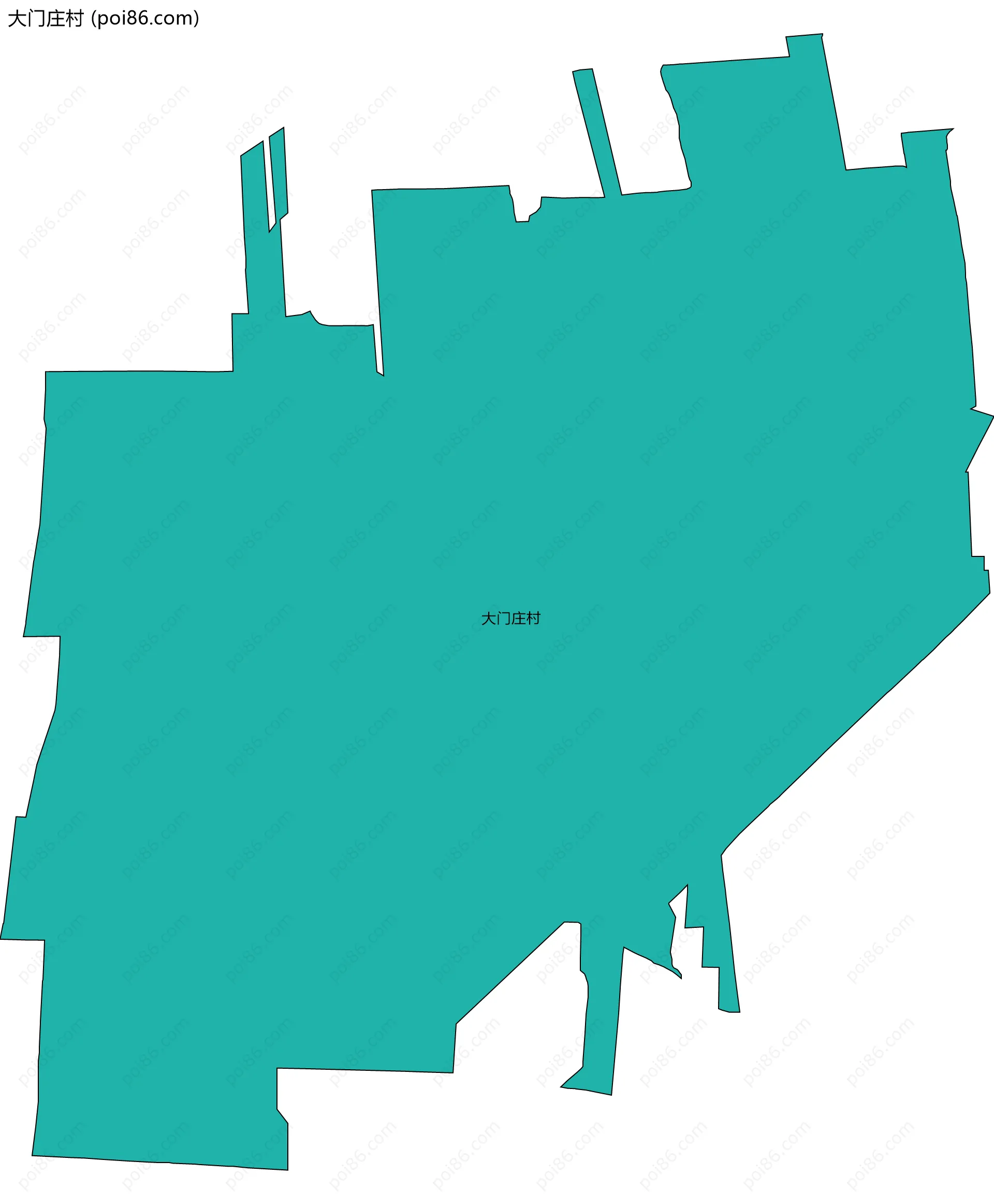大门庄村边界地图