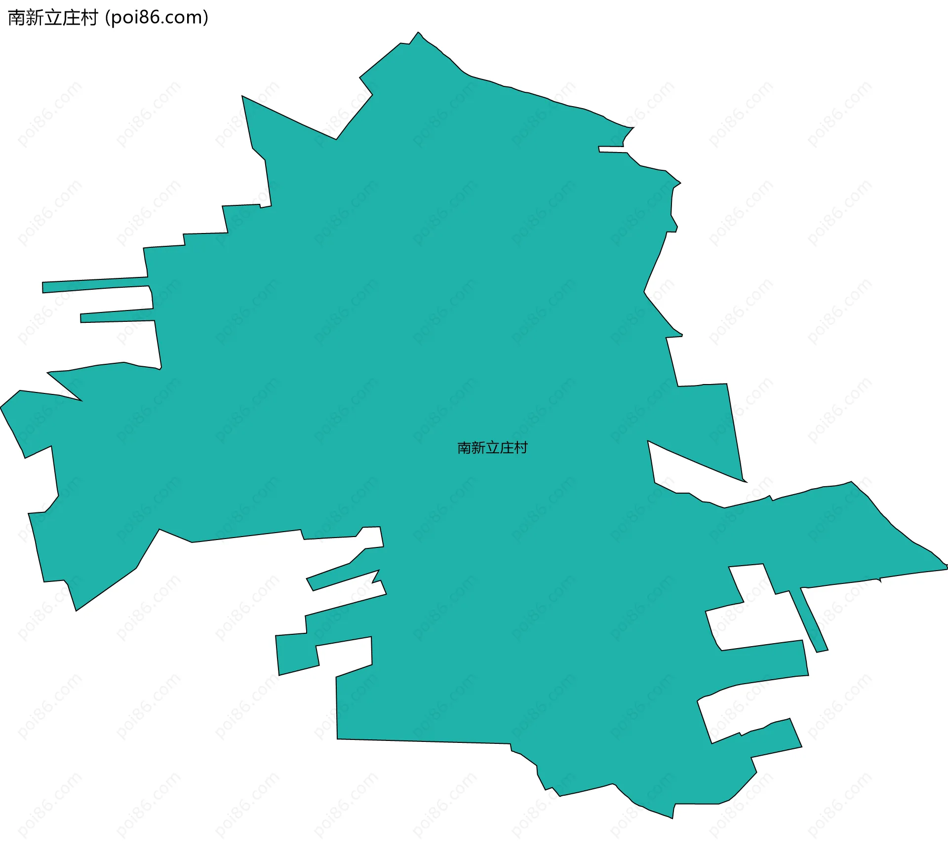 南新立庄村边界地图