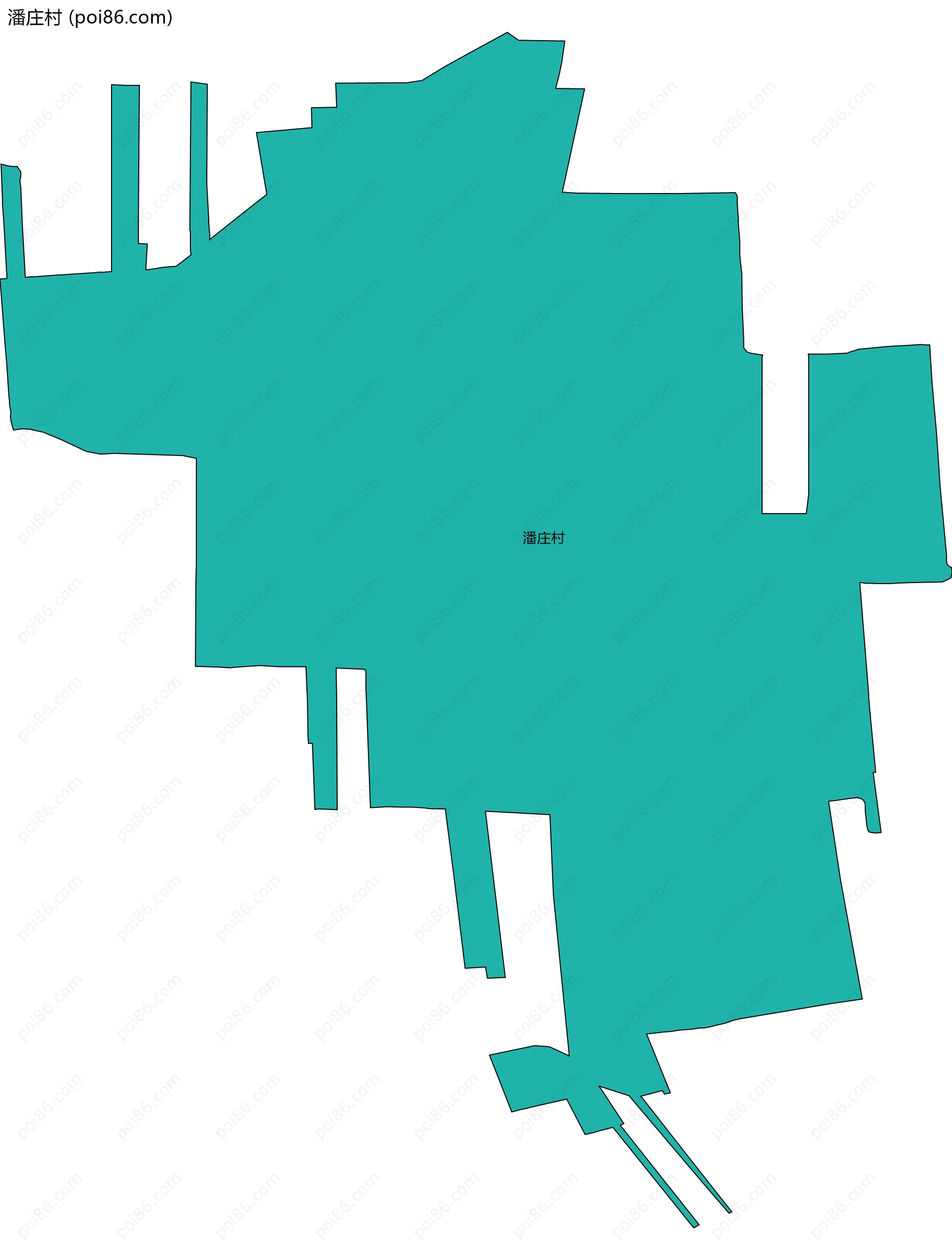 潘庄村边界地图