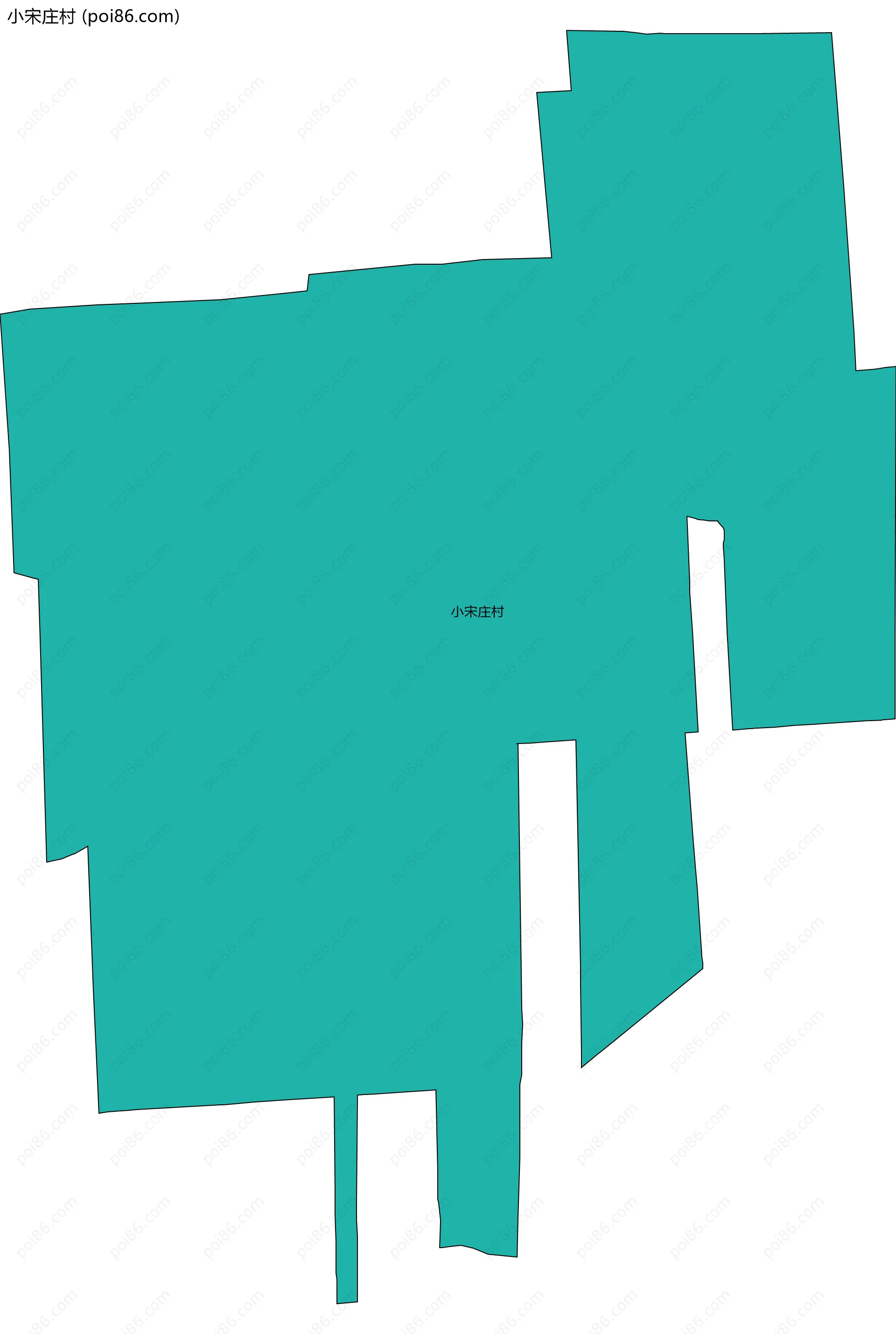 小宋庄村边界地图