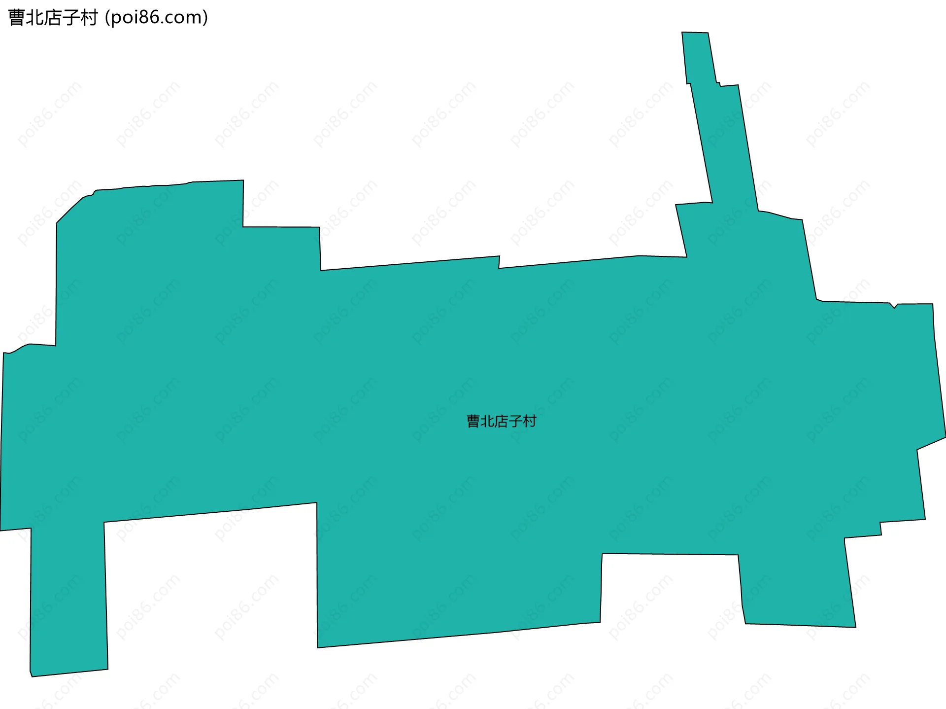 曹北店子村边界地图