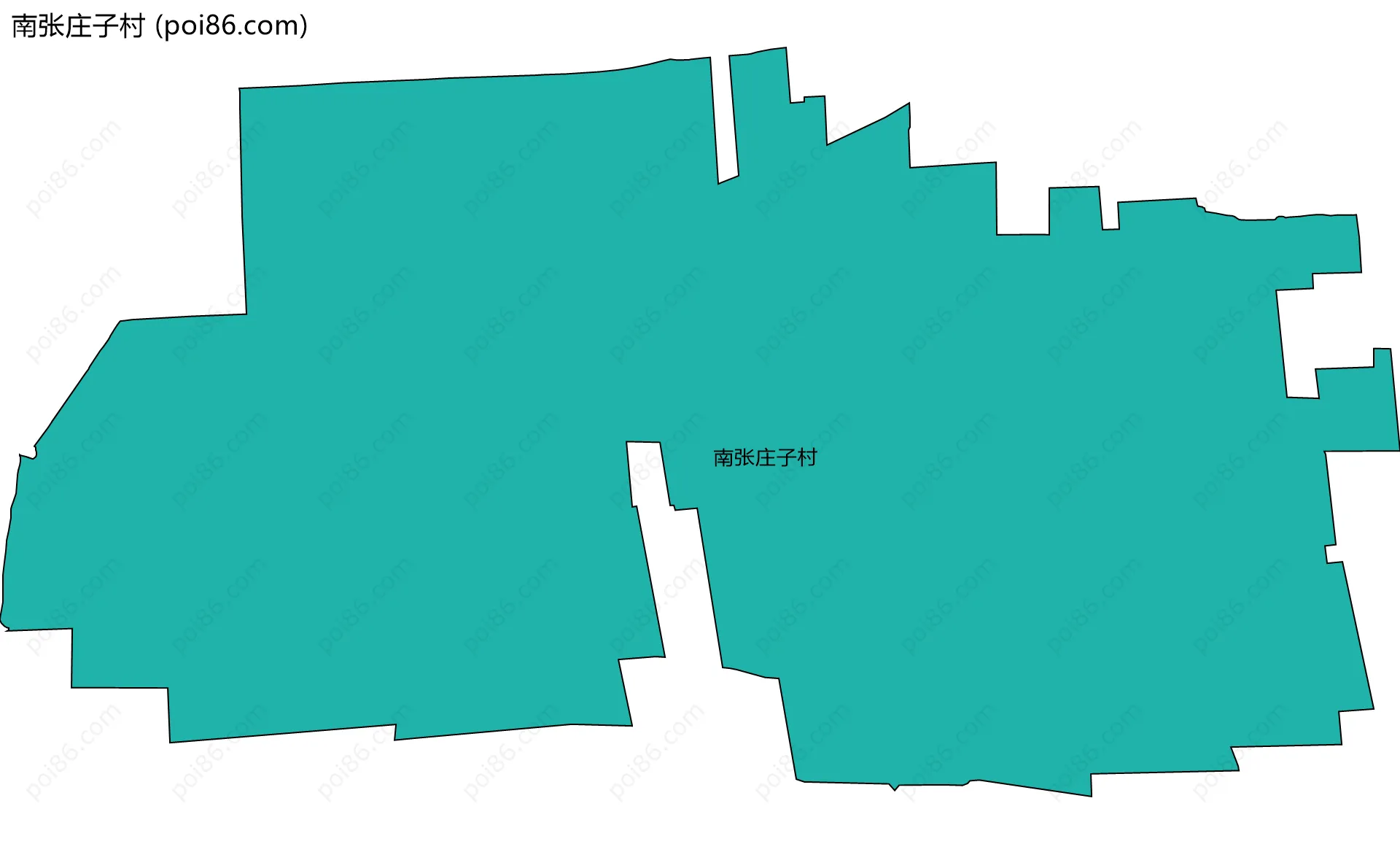 南张庄子村边界地图