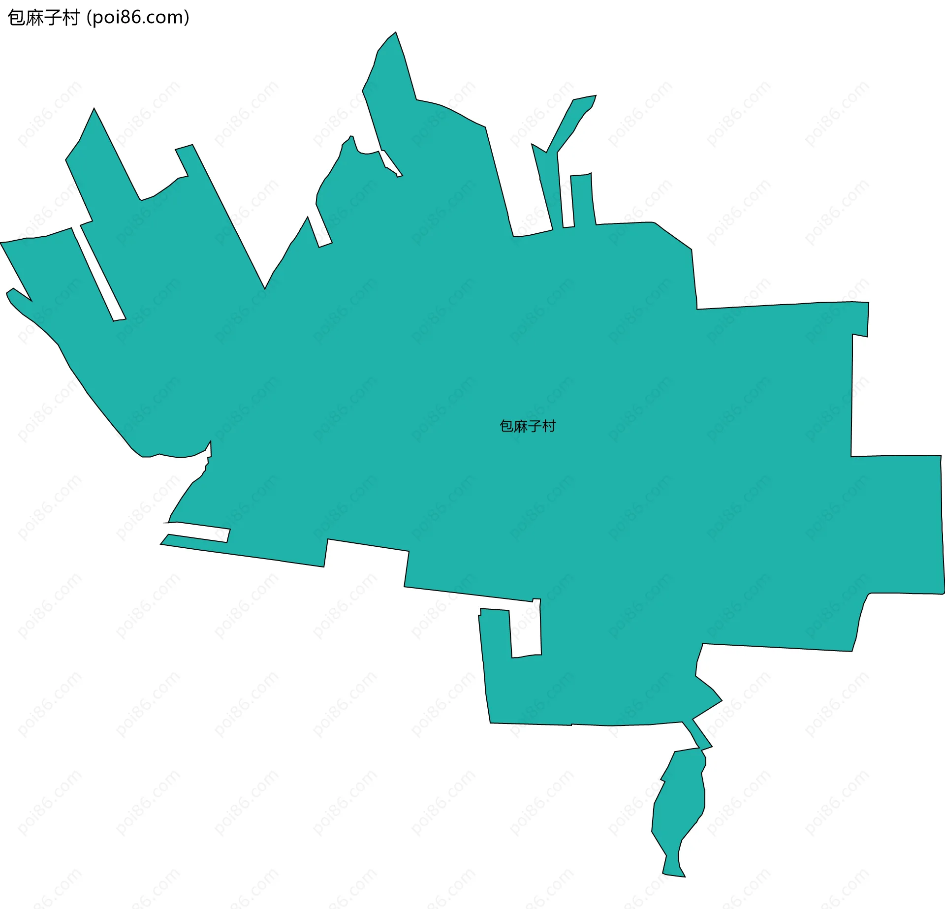 包麻子村边界地图