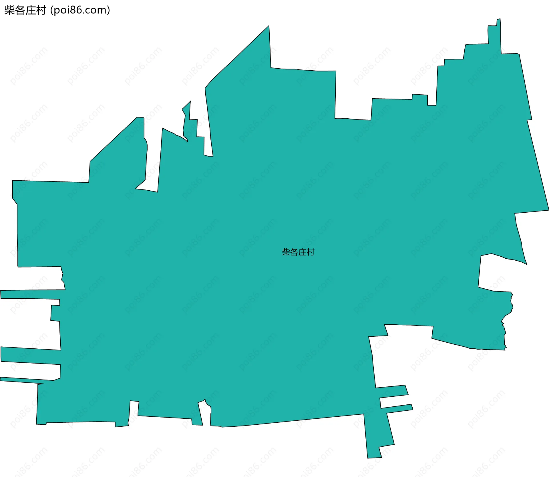 柴各庄村边界地图