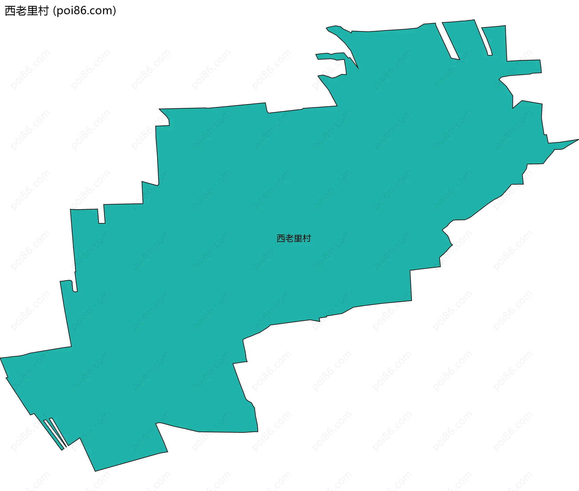 西老里村边界地图