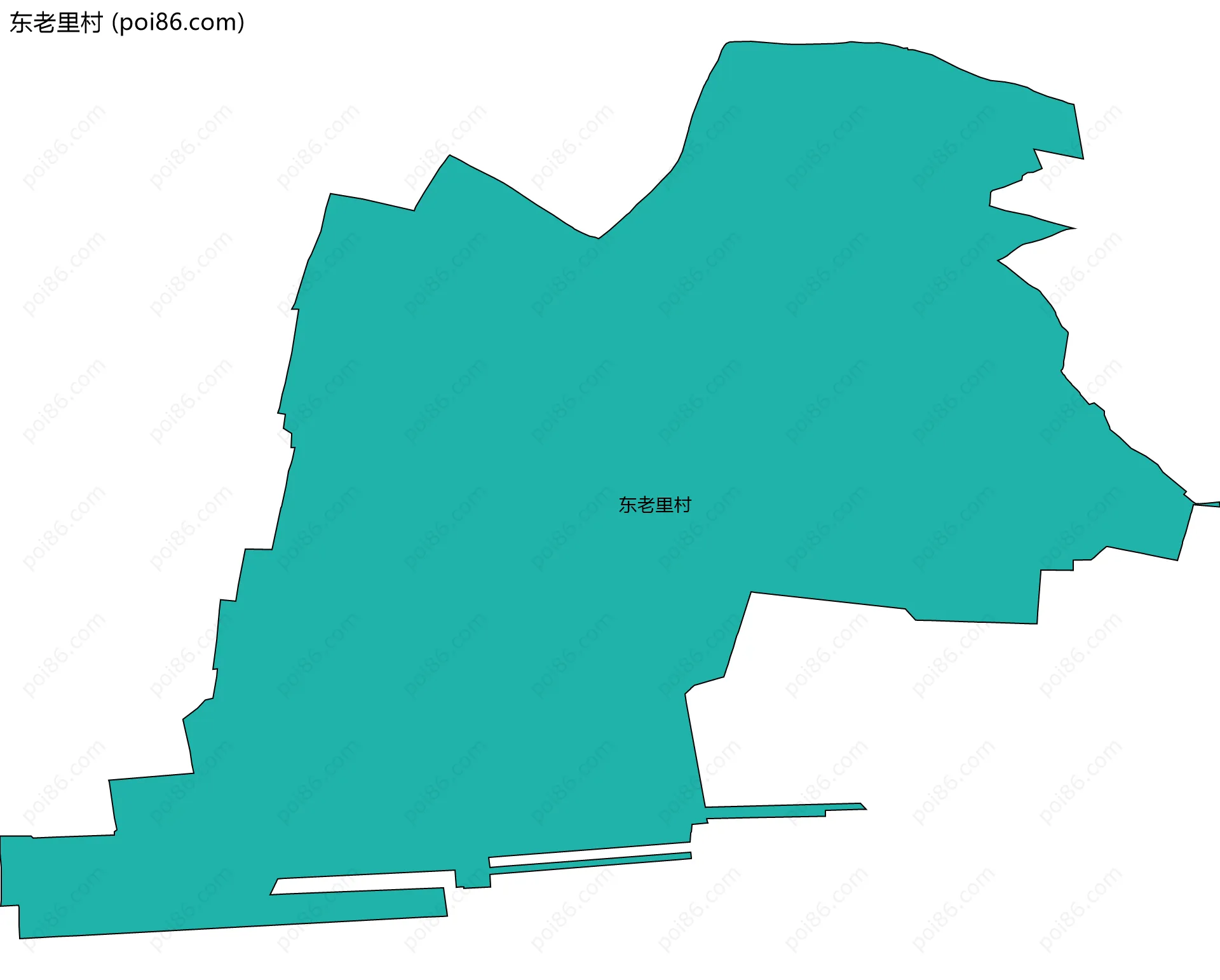 东老里村边界地图