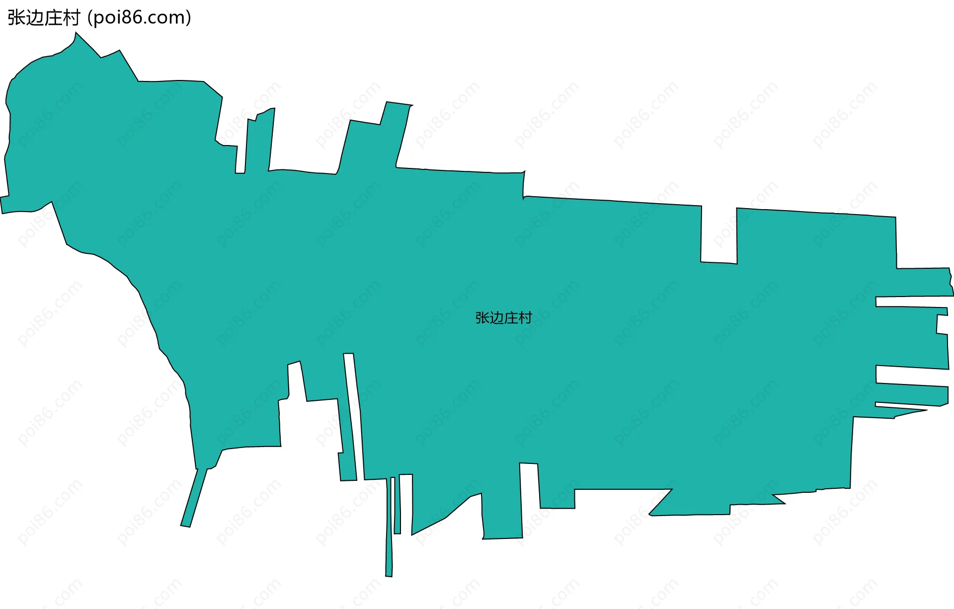 张边庄村边界地图