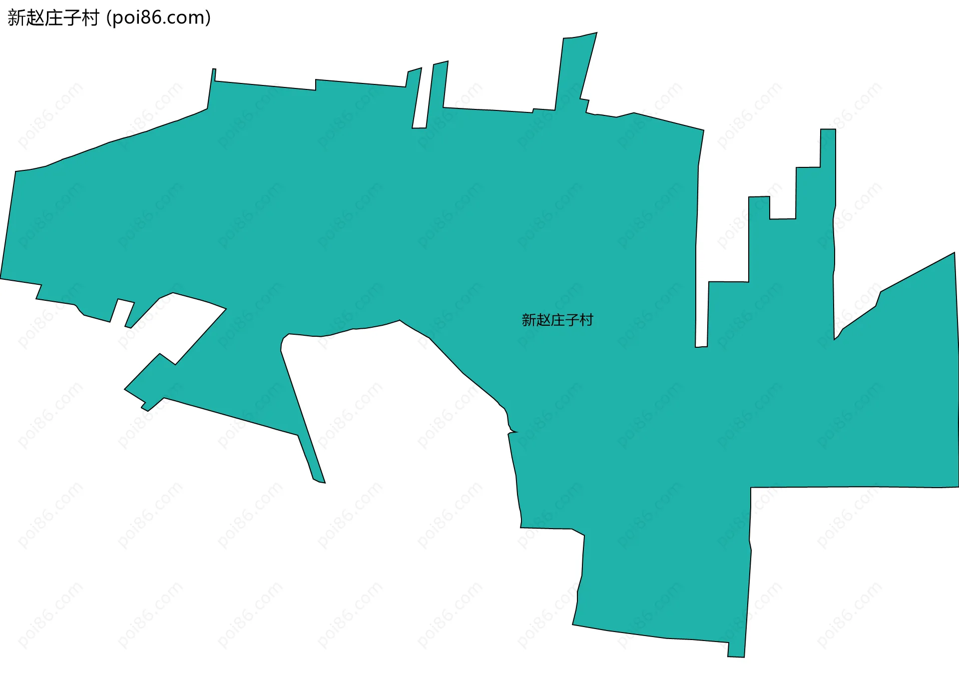 新赵庄子村边界地图