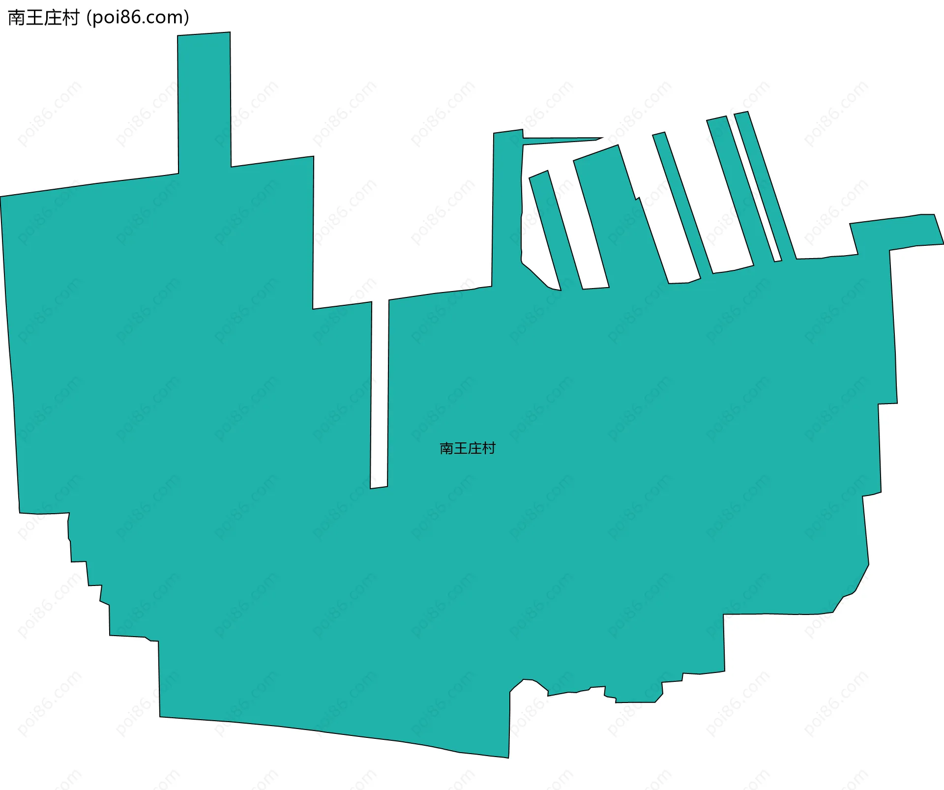 南王庄村边界地图