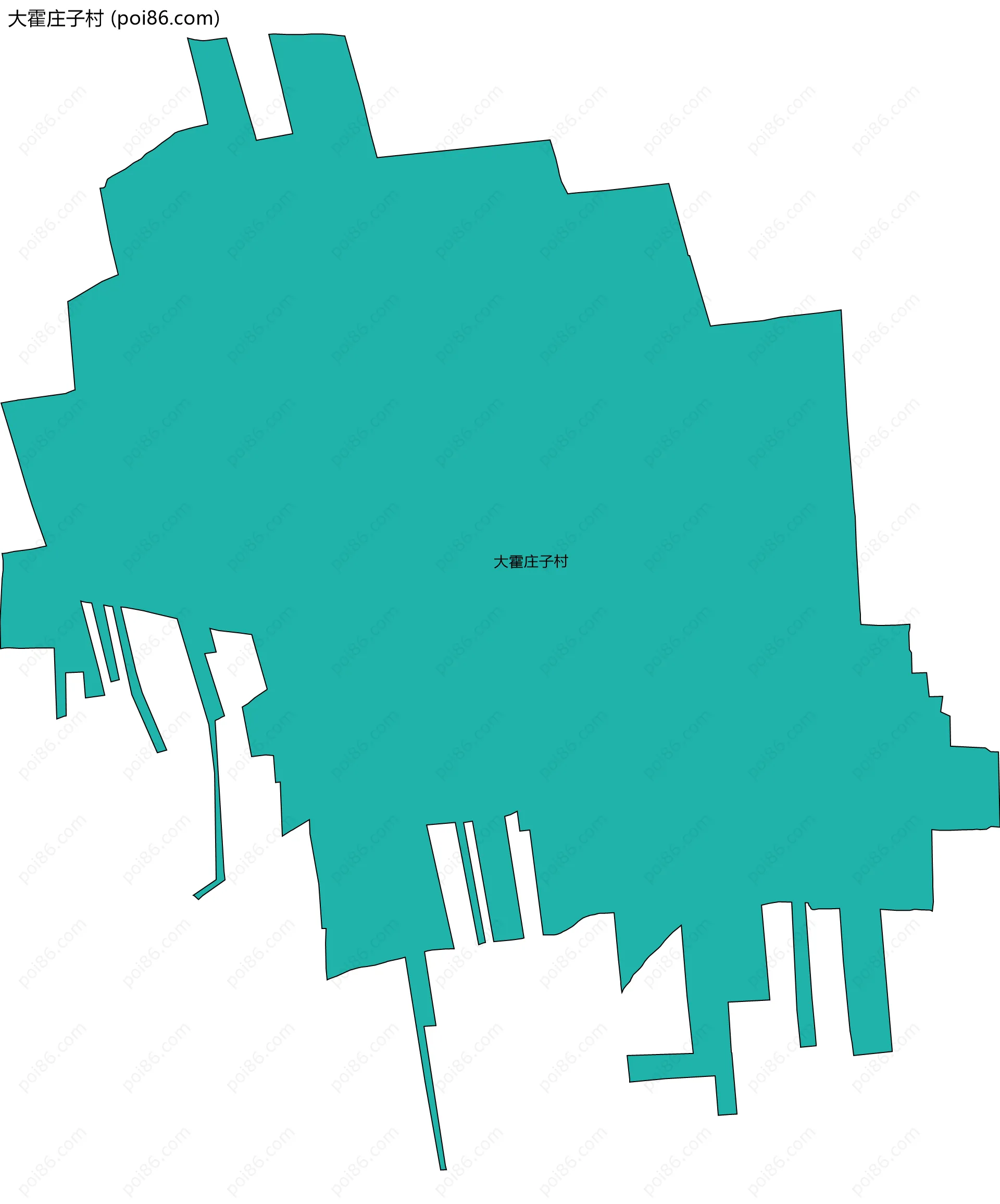 大霍庄子村边界地图