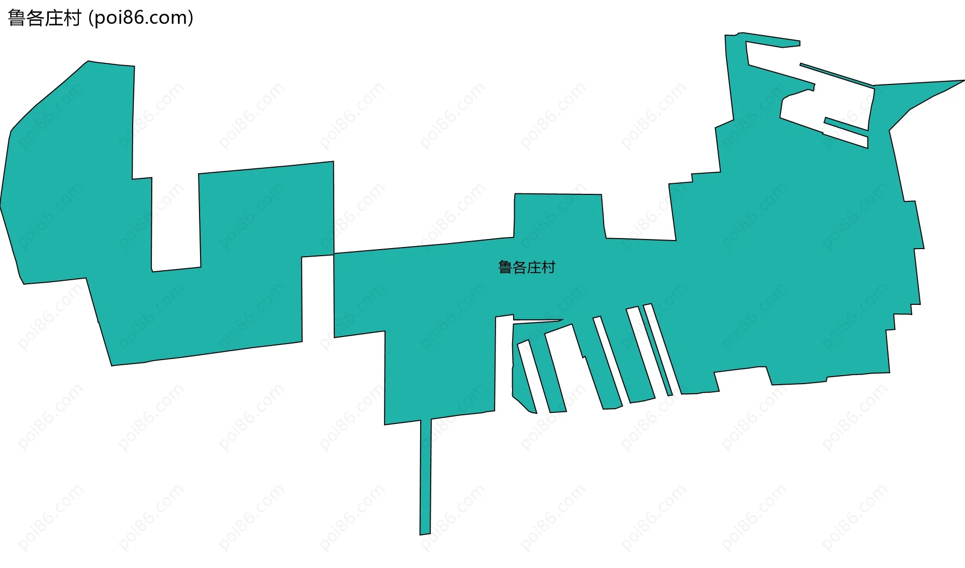 鲁各庄村边界地图