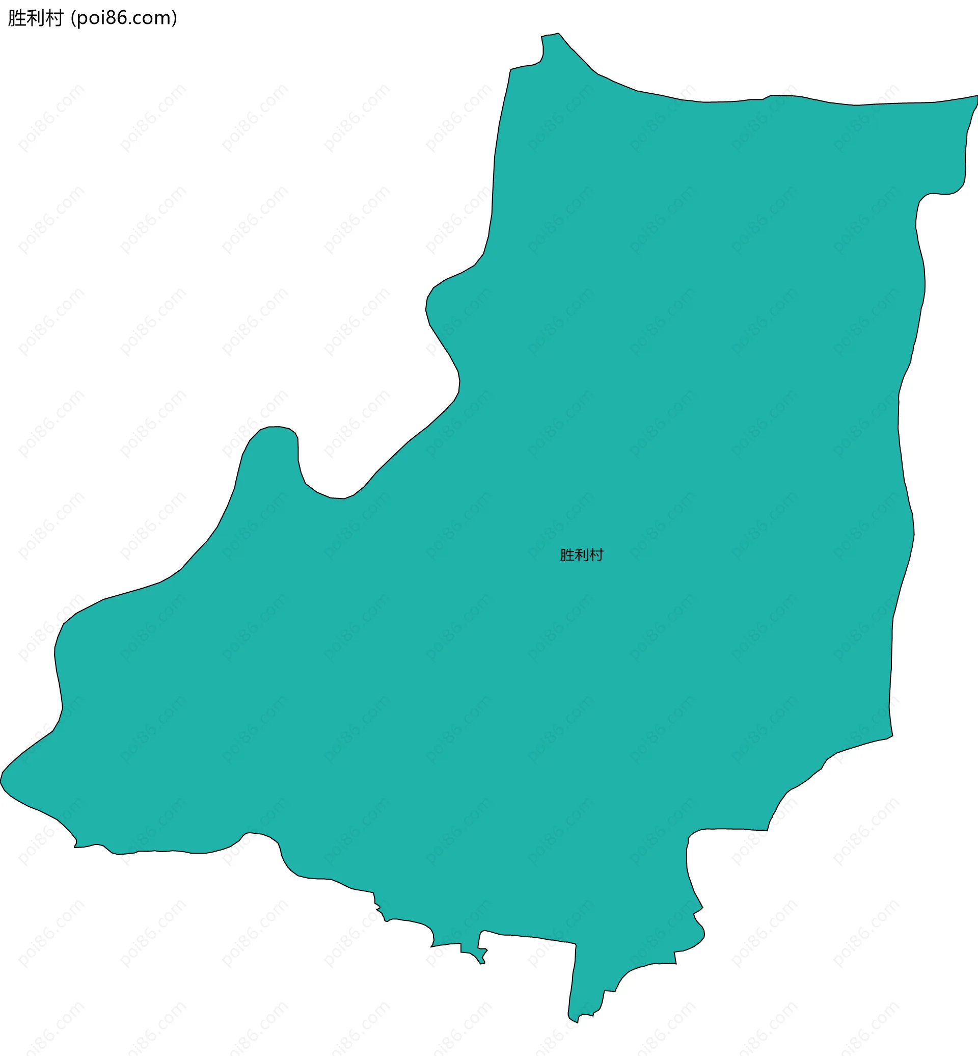 胜利村边界地图