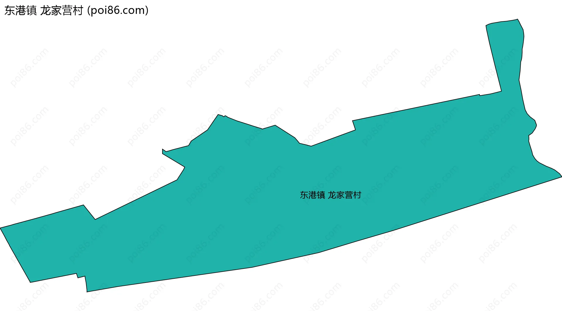 东港镇 龙家营村边界地图