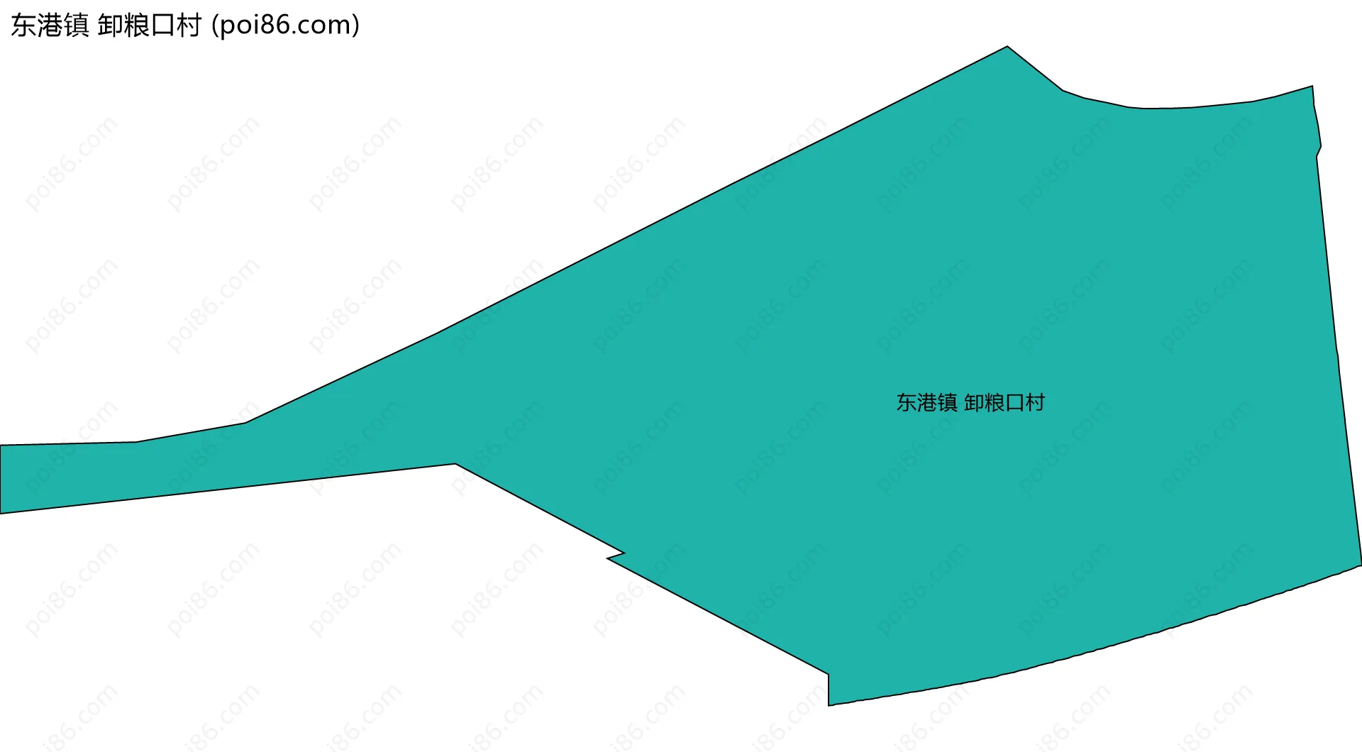 东港镇 卸粮口村边界地图