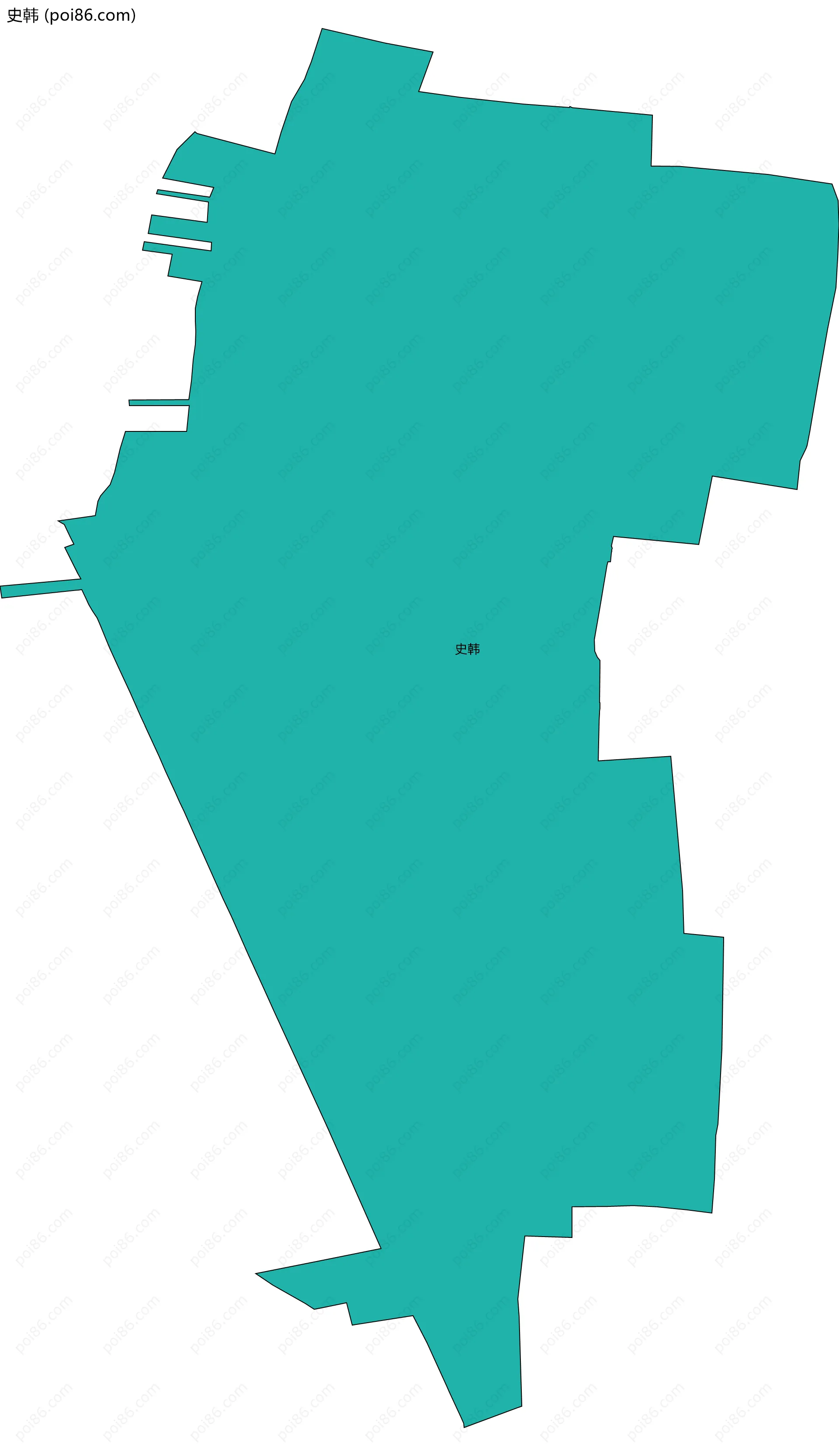 史韩边界地图